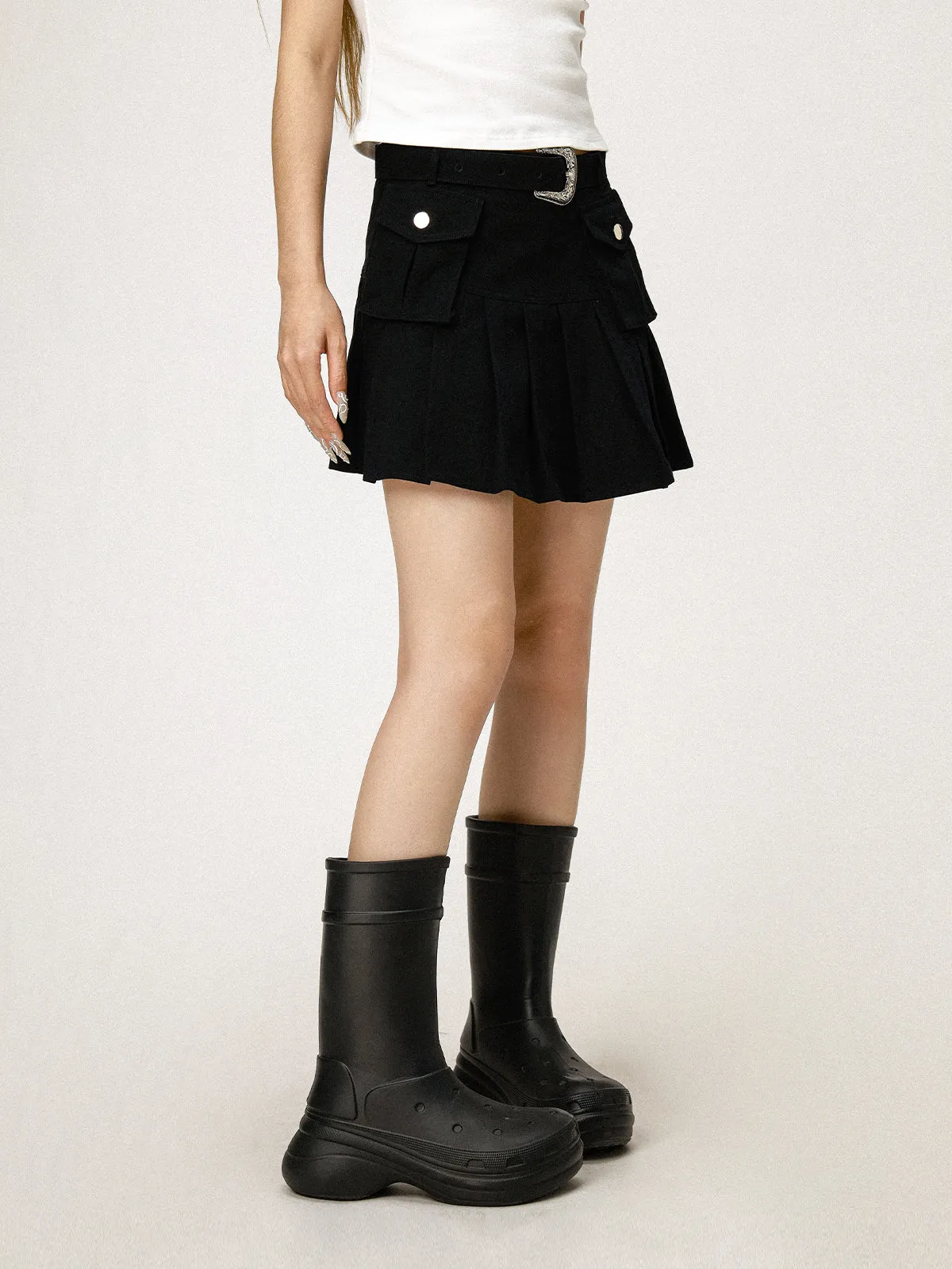 A-Line Pleated Skirt