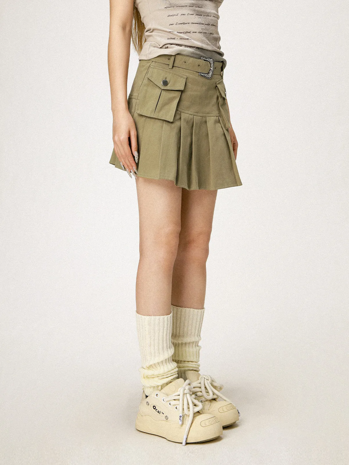 A-Line Pleated Skirt