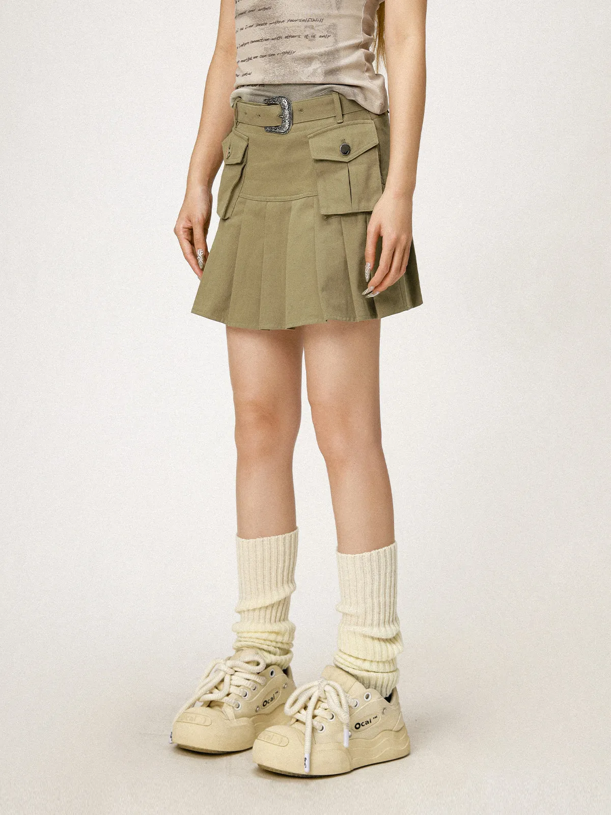 A-Line Pleated Skirt