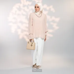 ALAIZA BLOUSE - ALMOND