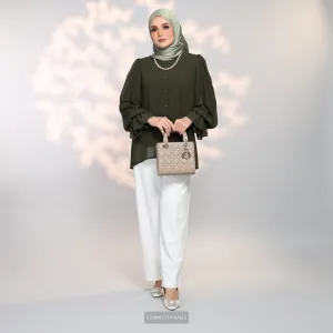 ALAIZA BLOUSE - DARK OLIVE