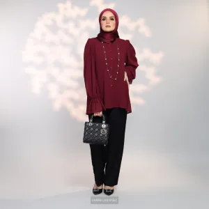 ALAIZA BLOUSE - MAHOGANY