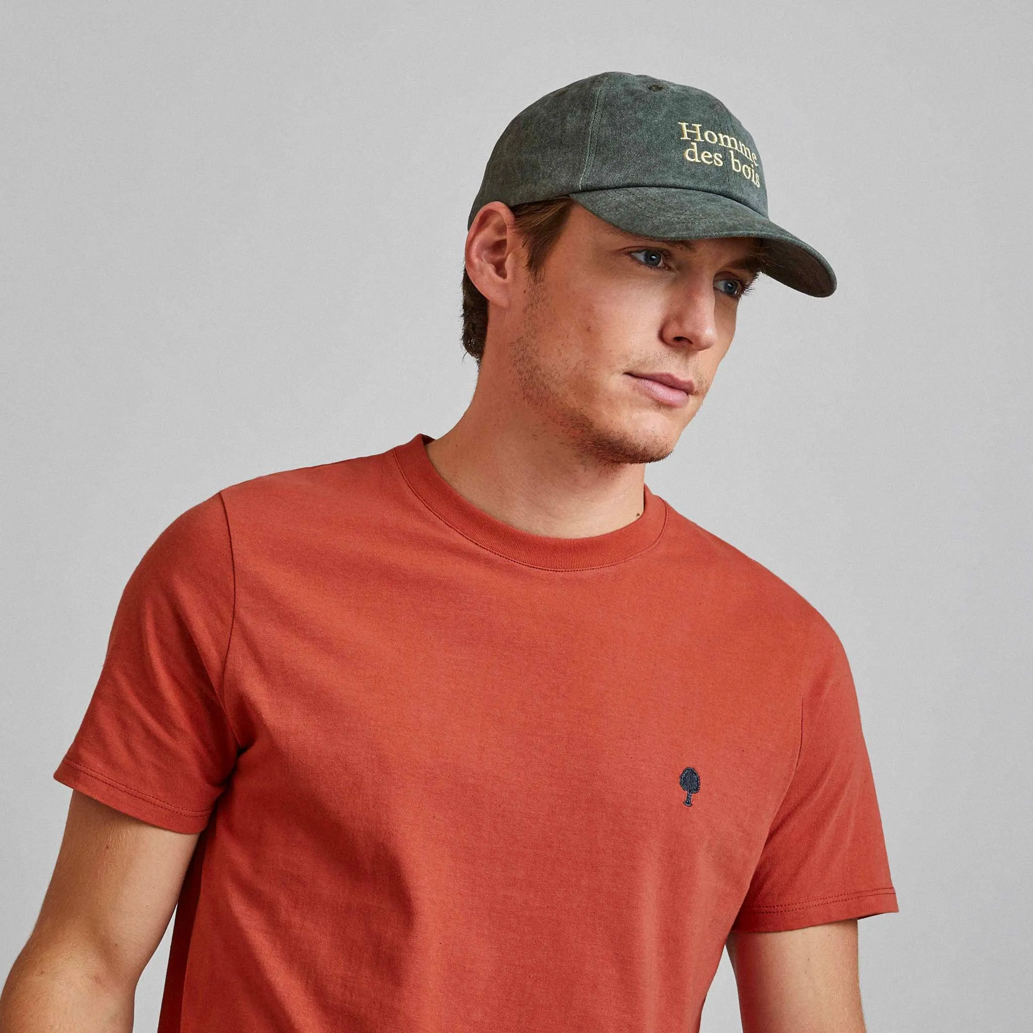 Arcy Basic Cotton T-Shirt | Kaki