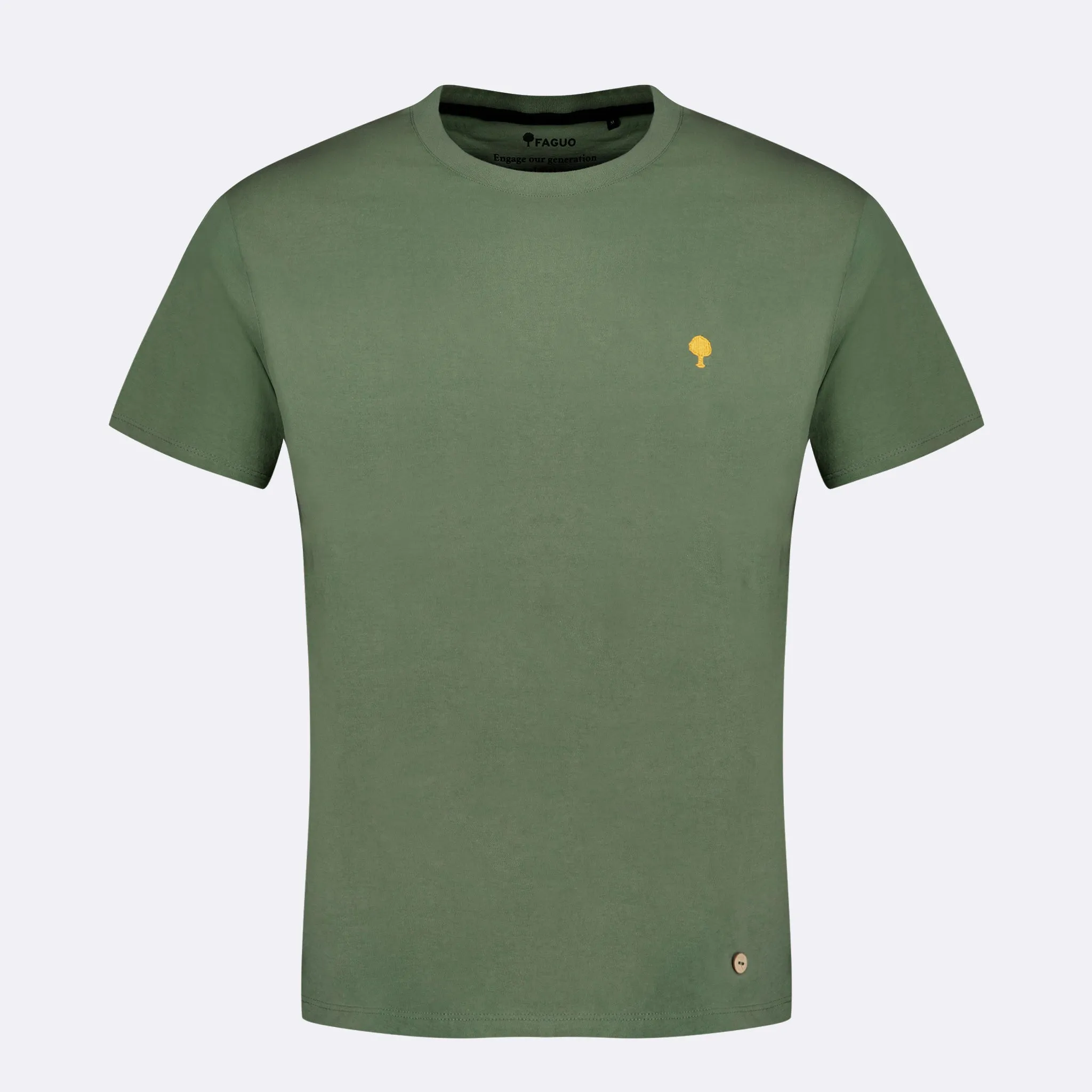 Arcy Basic Cotton T-Shirt | Kaki