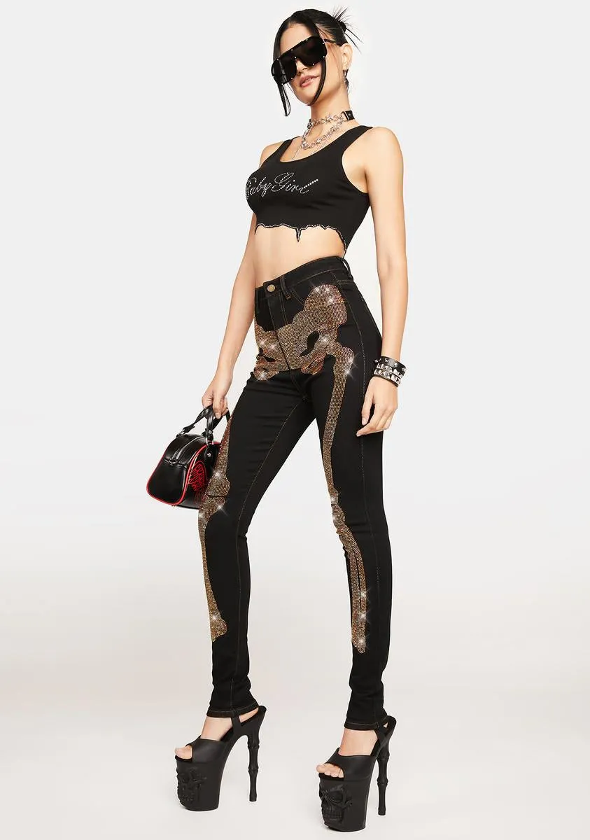 Bad To The Bone Studded Jeans