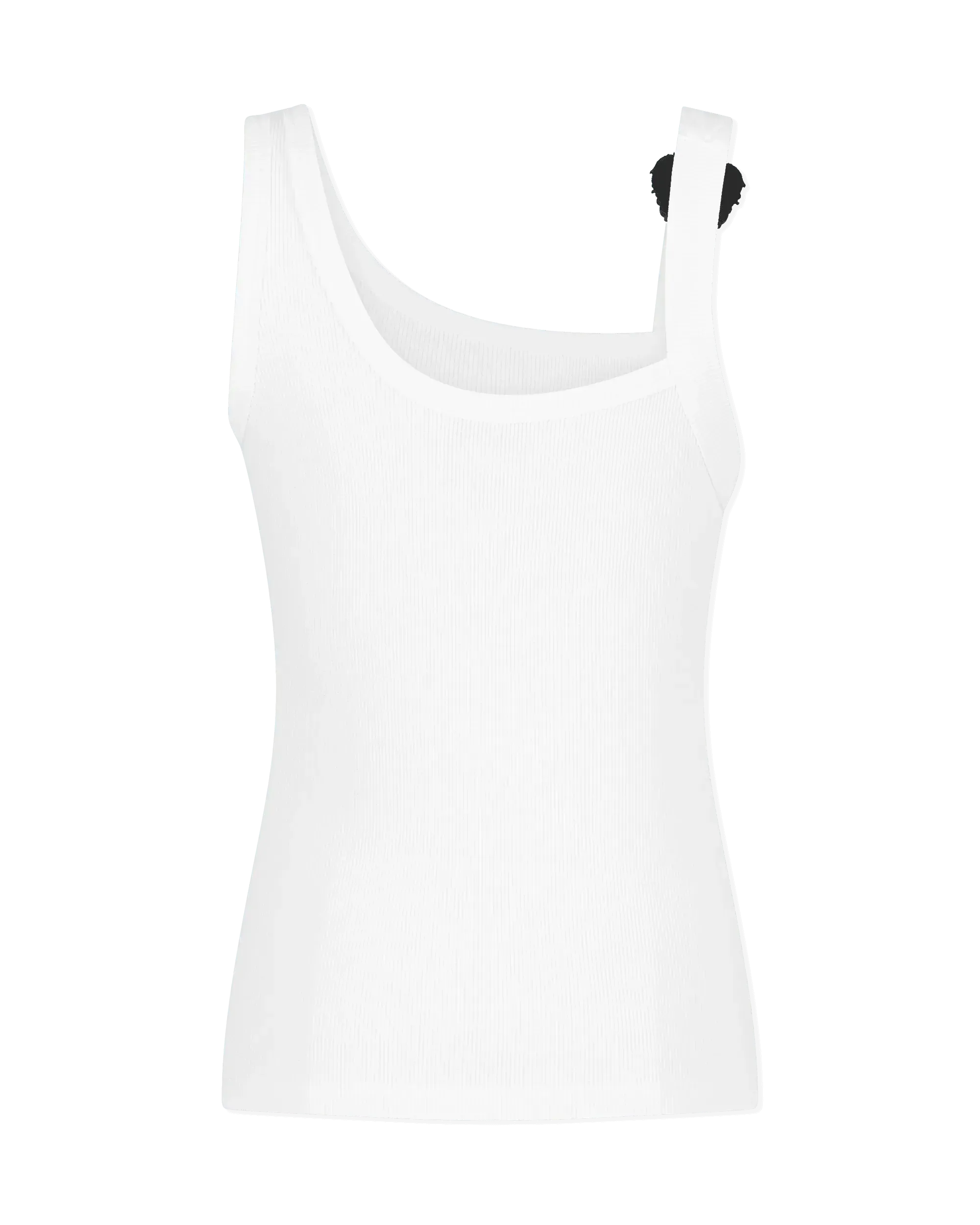 Baroque Buckle Ribbed Tank Top