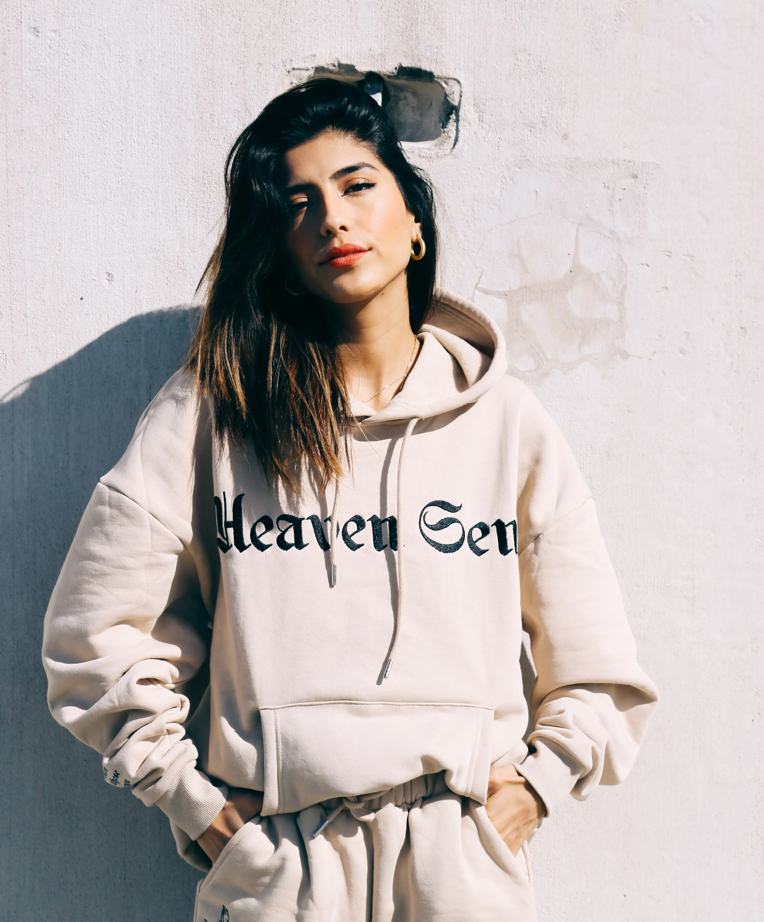 Beige Heaven Sent Hoodie