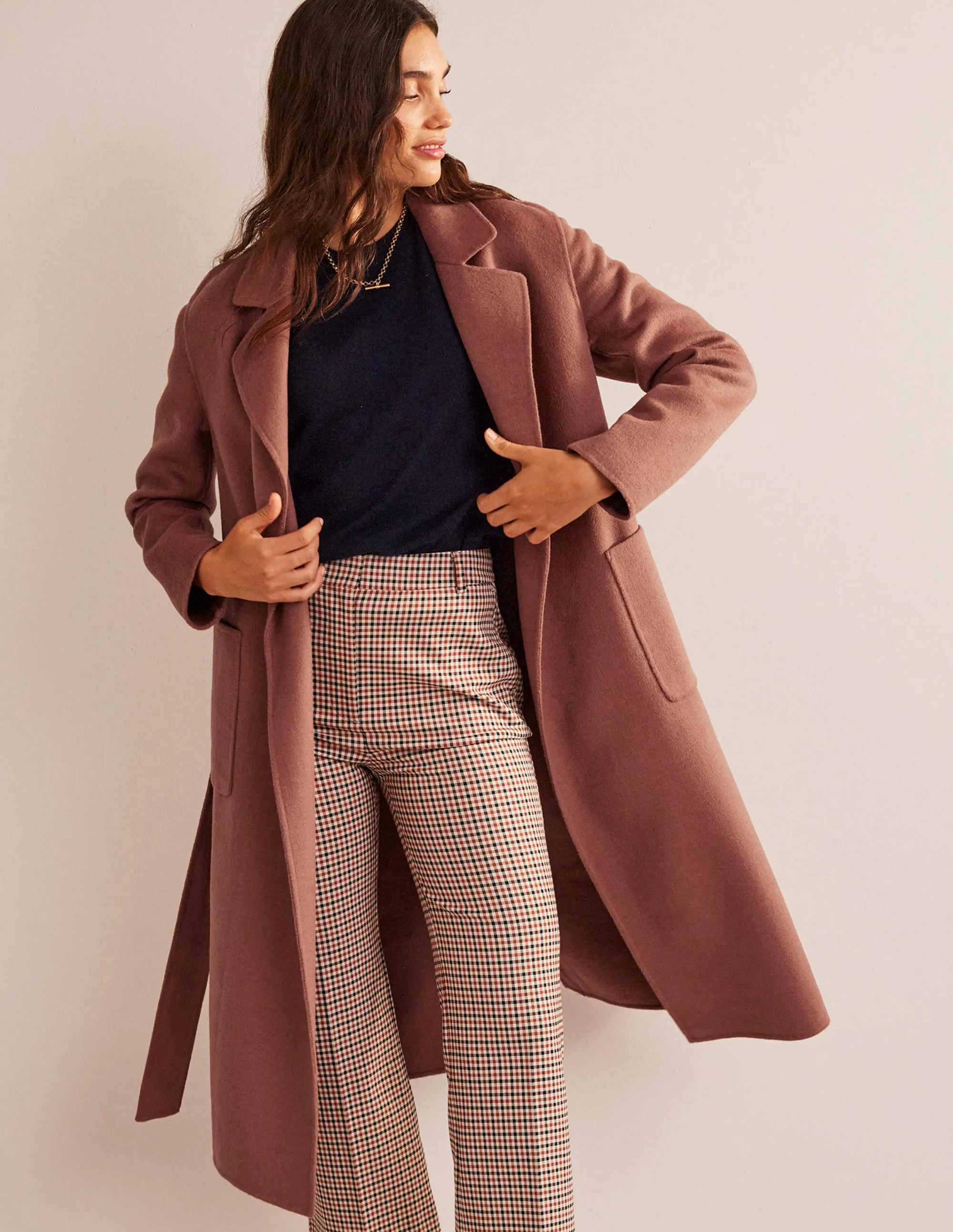Bristol Wool-Blend Coat-Dusty Pink