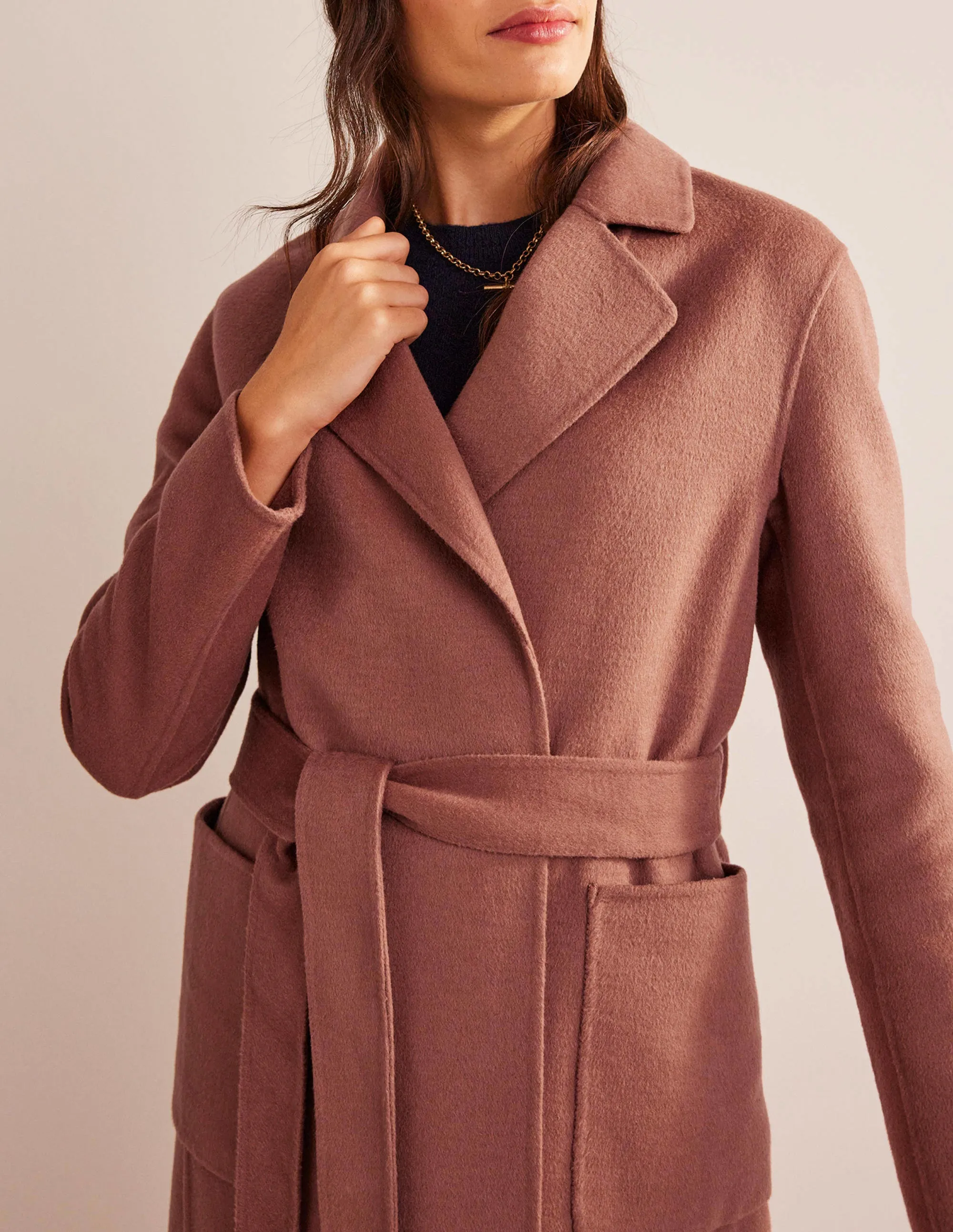 Bristol Wool-Blend Coat-Dusty Pink