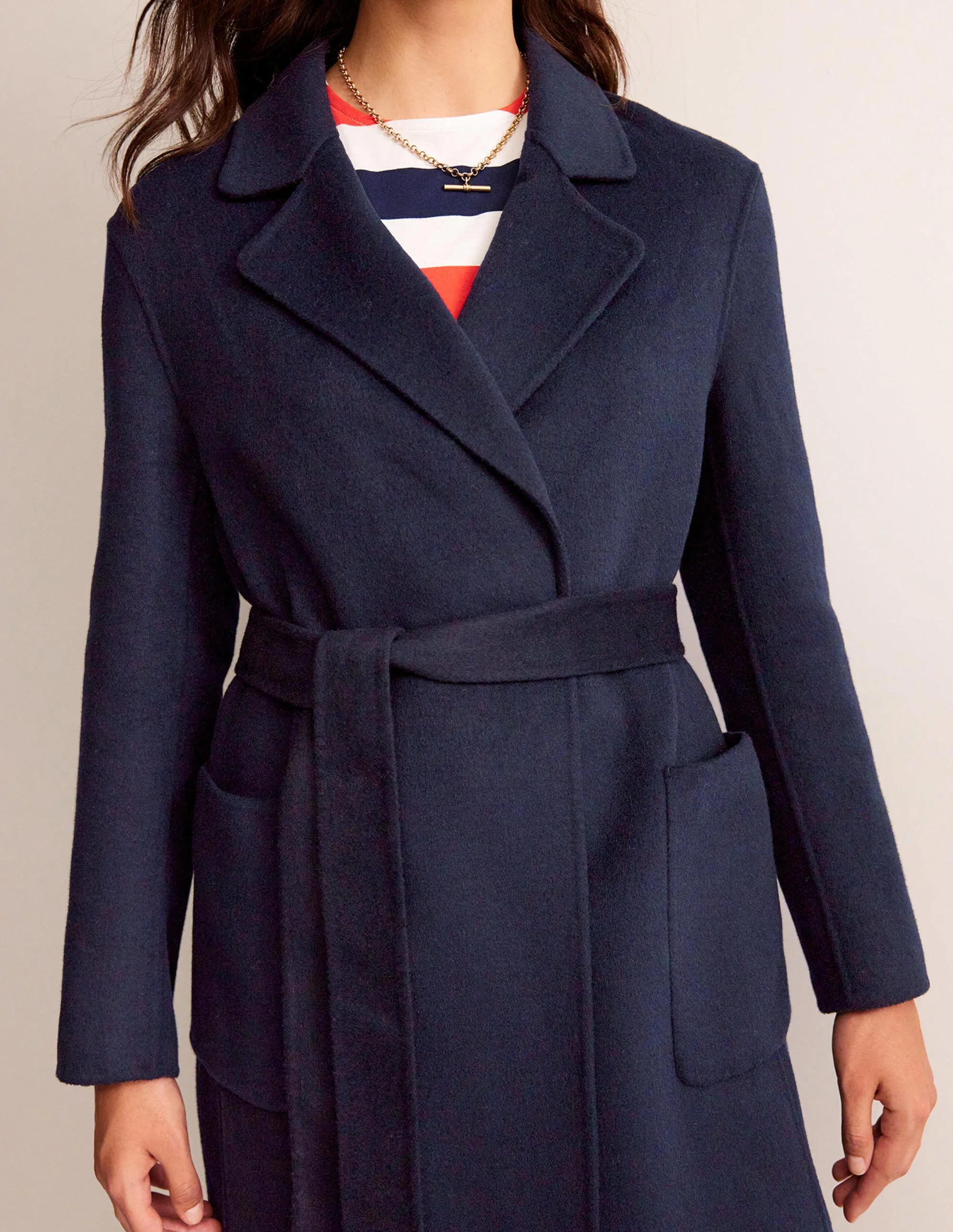 Bristol Wool-Blend Coat-Navy