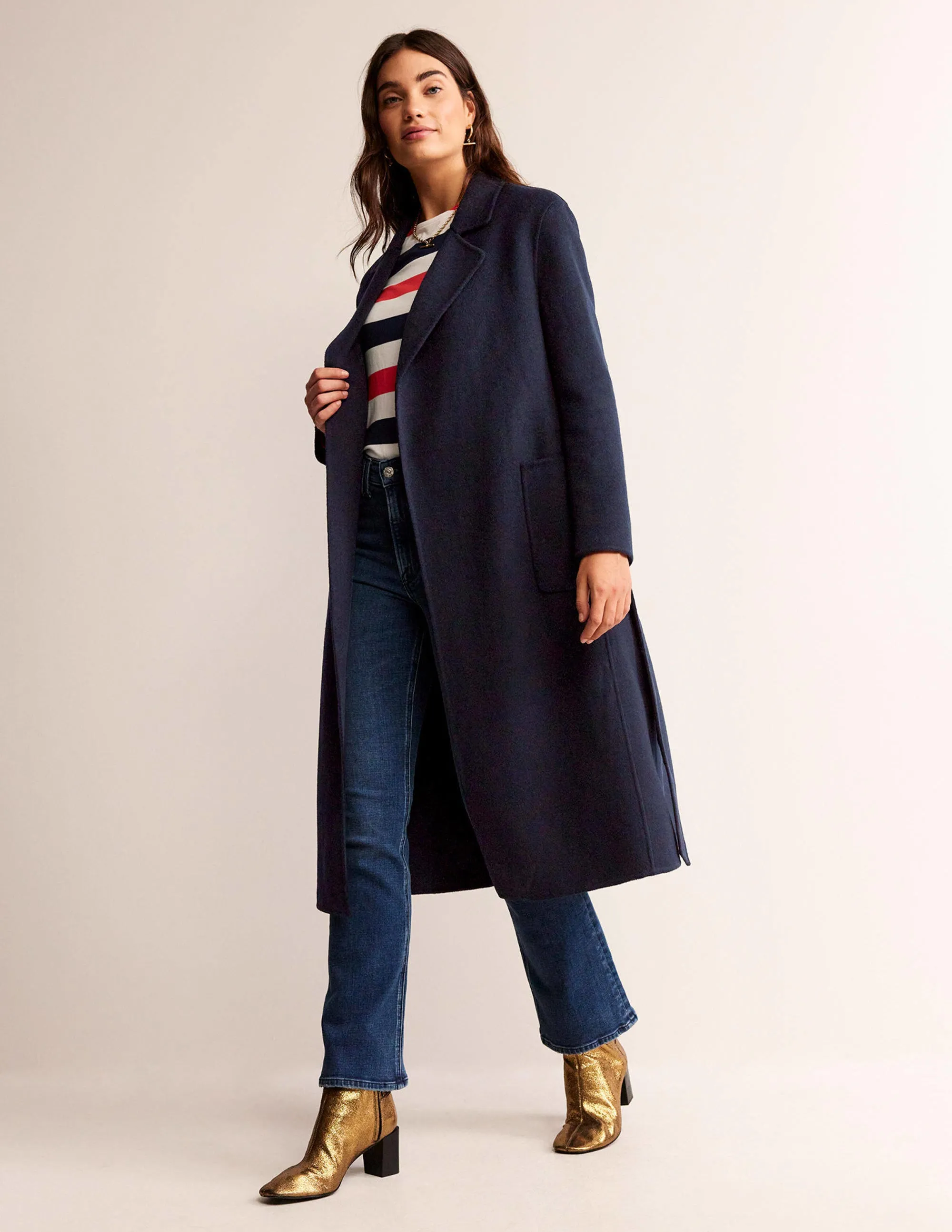 Bristol Wool-Blend Coat-Navy