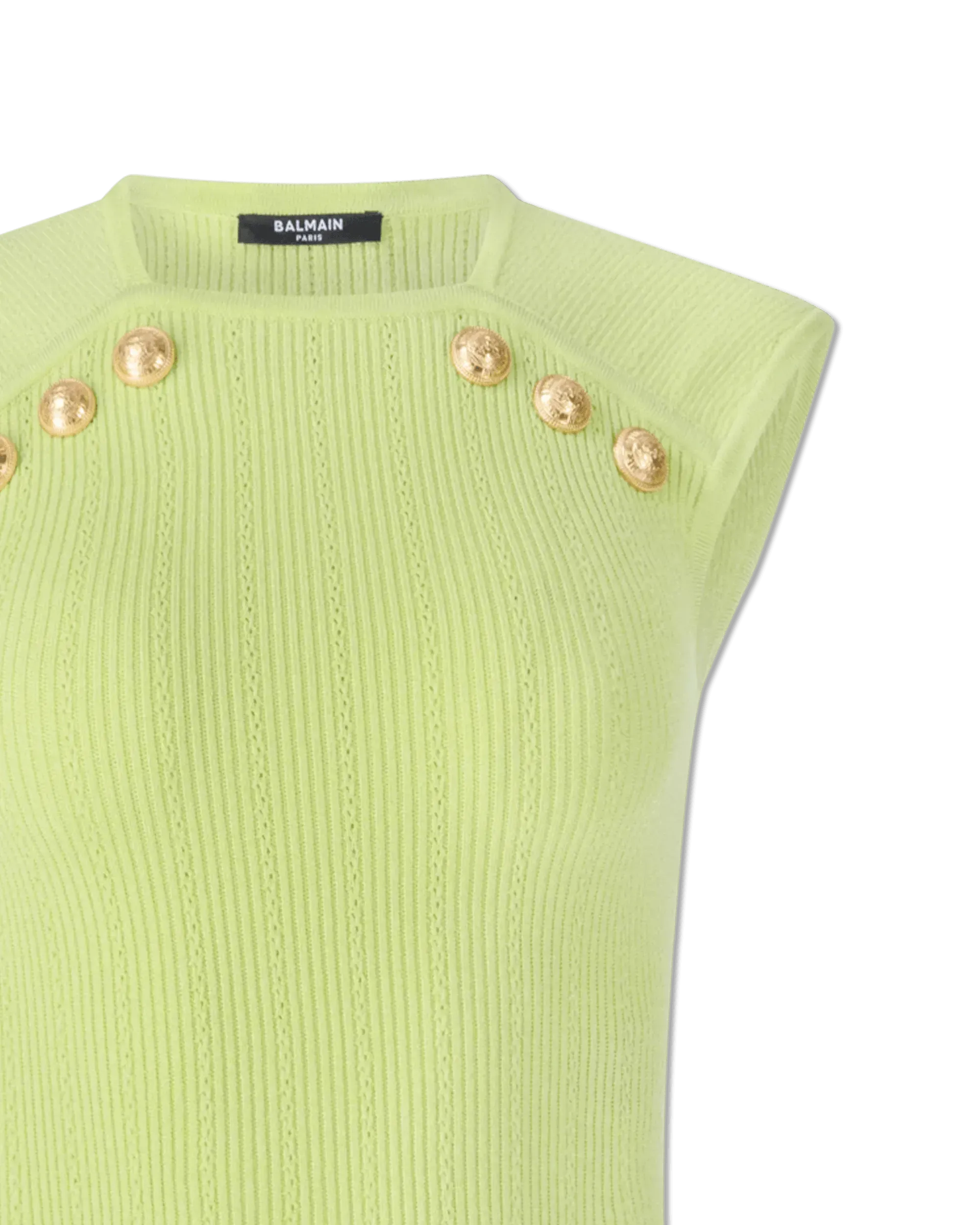 Button Detail Pointelle Top