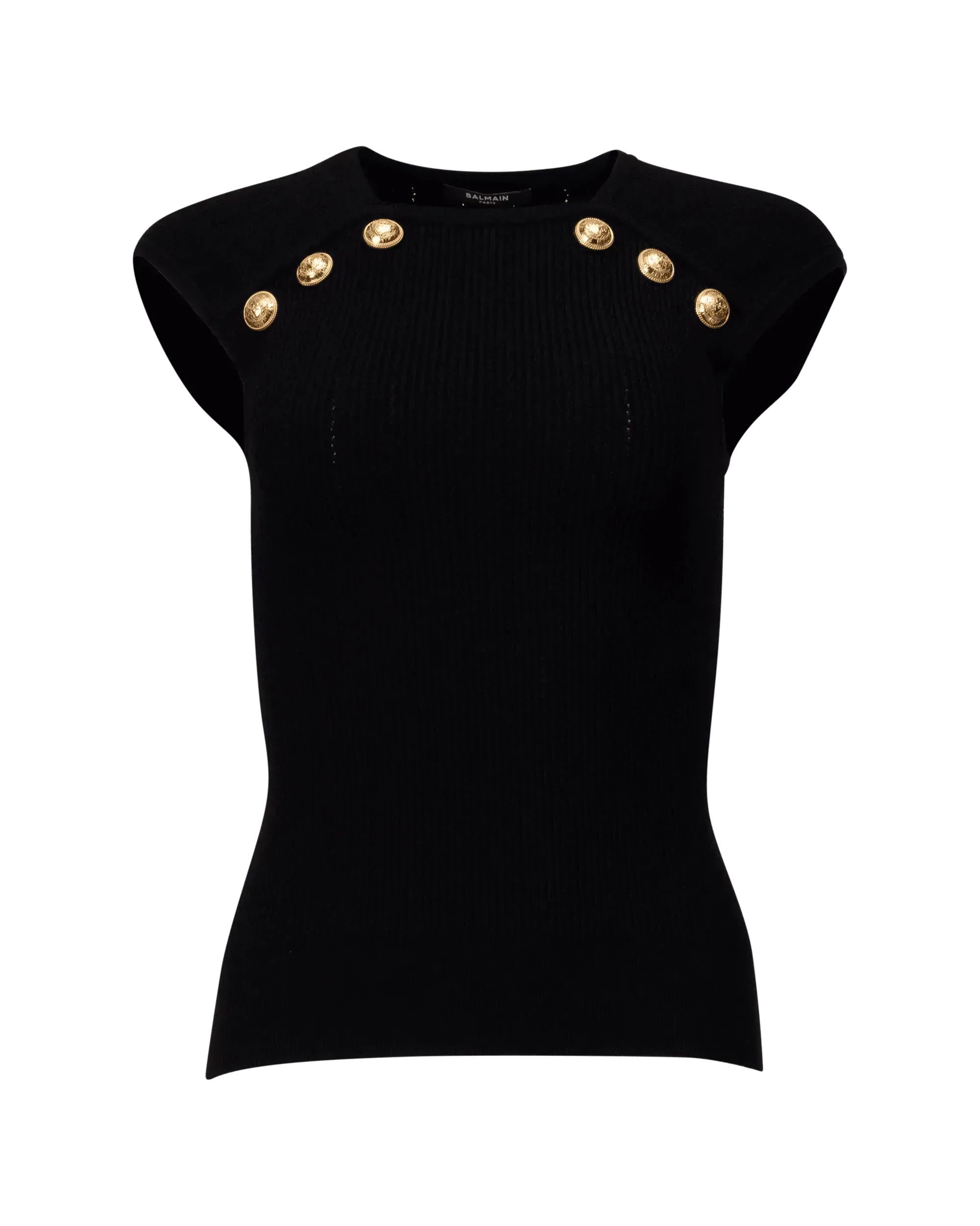 Button Detail Pointelle Top