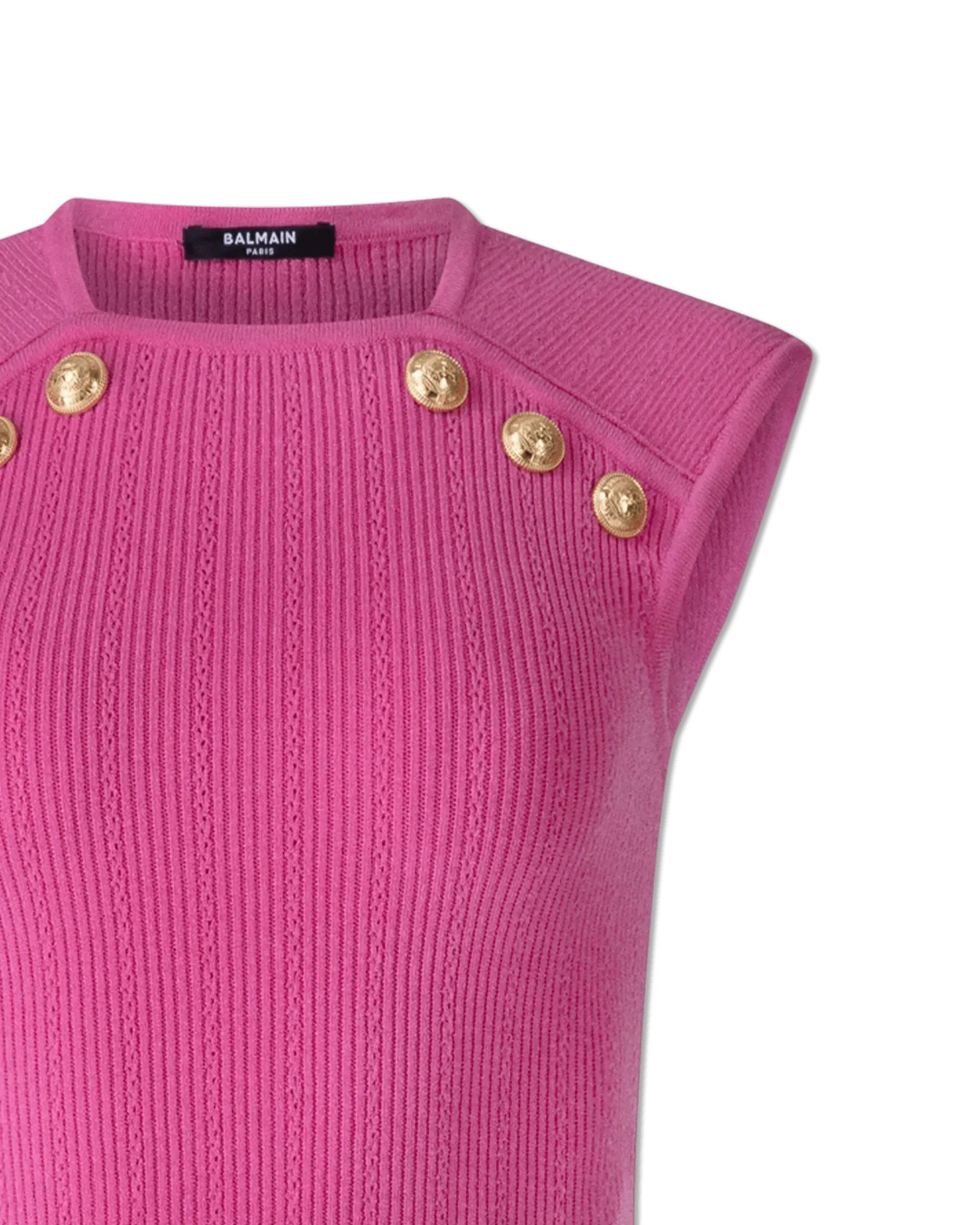 Button Detail Pointelle Top