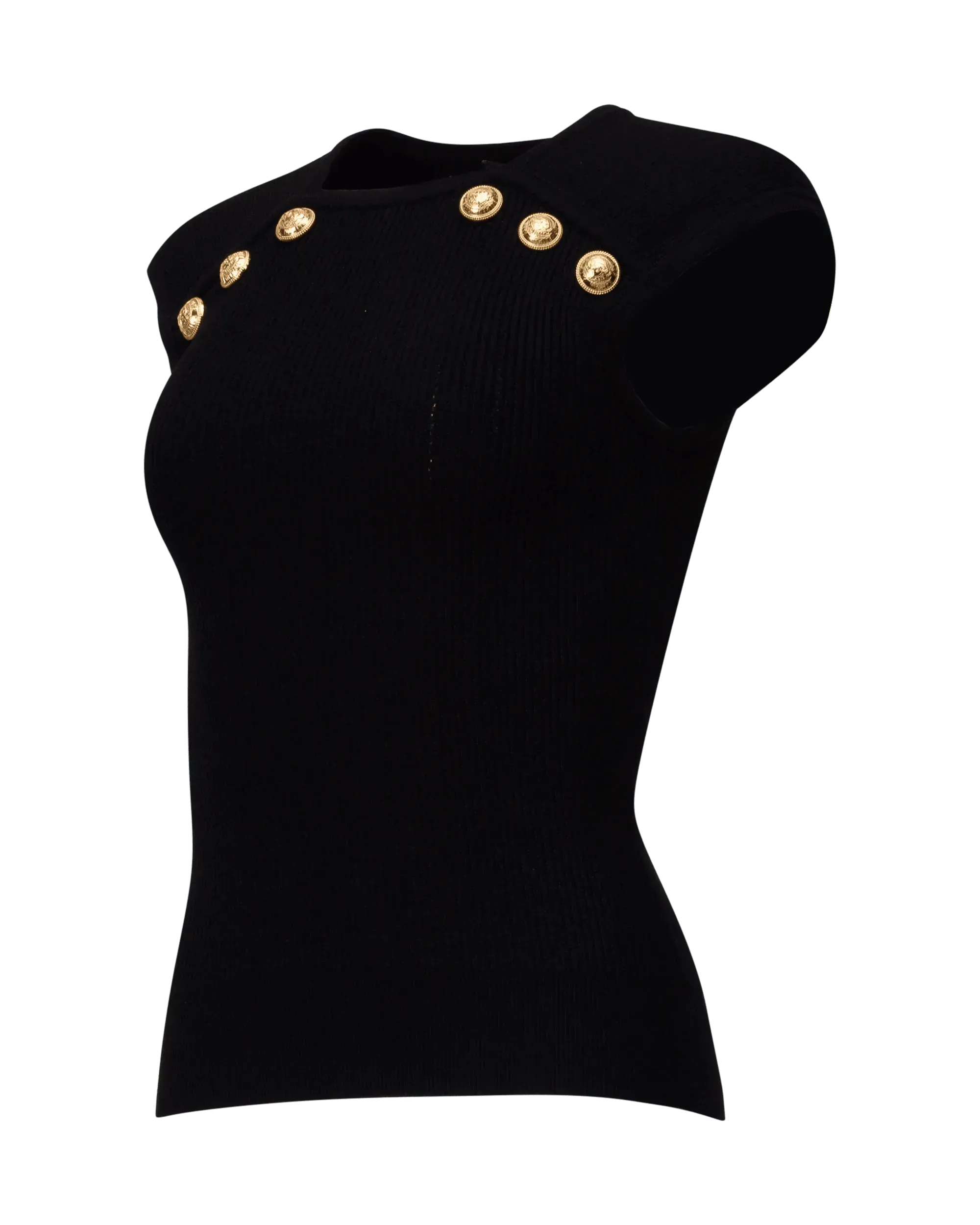 Button Detail Pointelle Top
