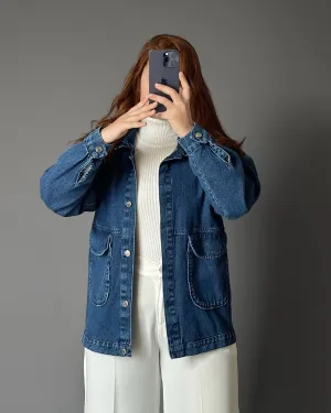 Classic Denim Button-Up Jacket