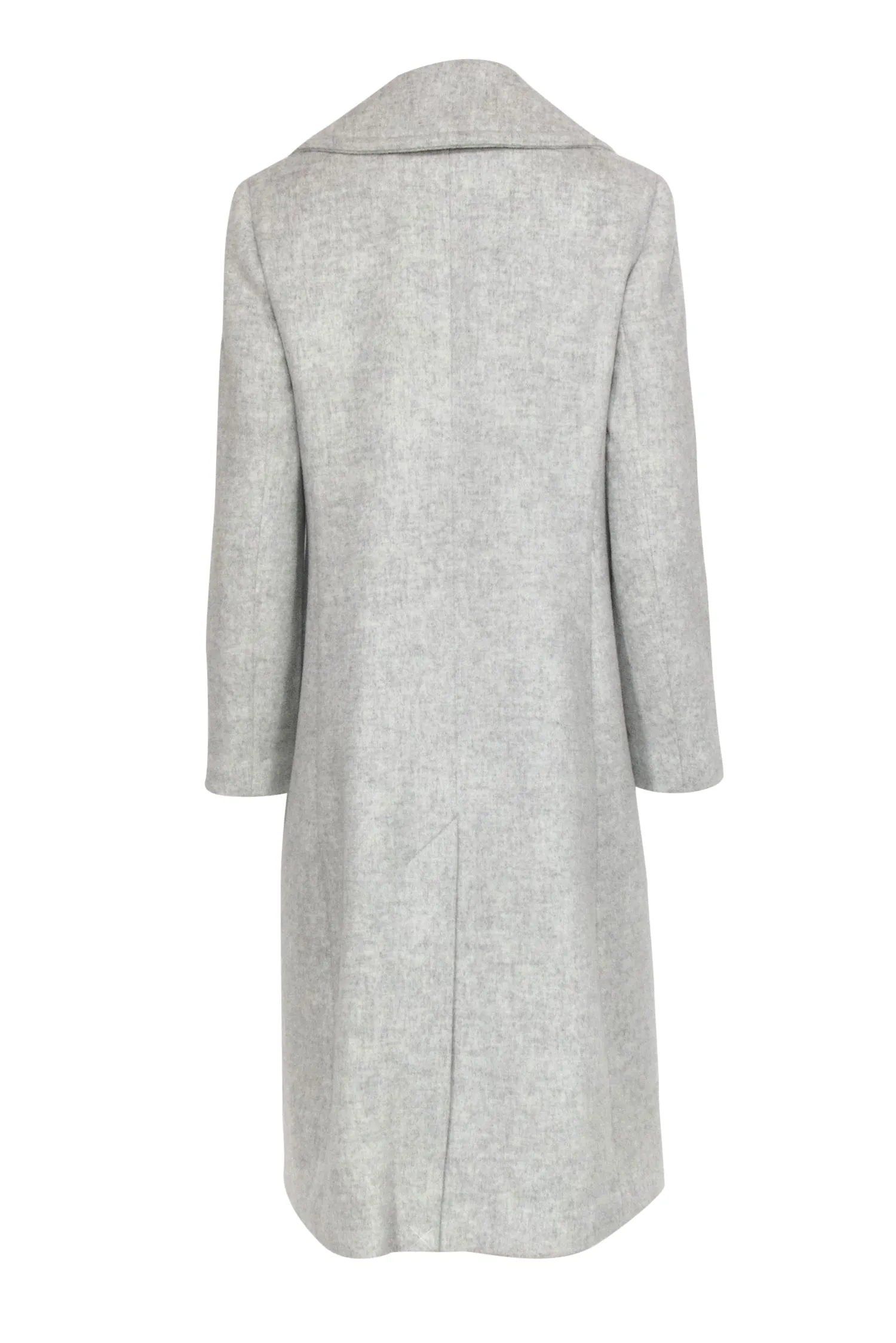 Club Monaco - Light Grey Double Breasted Longline Wool "Daylina" Coat Sz M