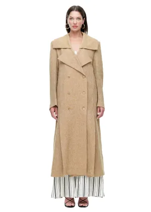 EENK Yedian Big Collar Long Coat in Camel