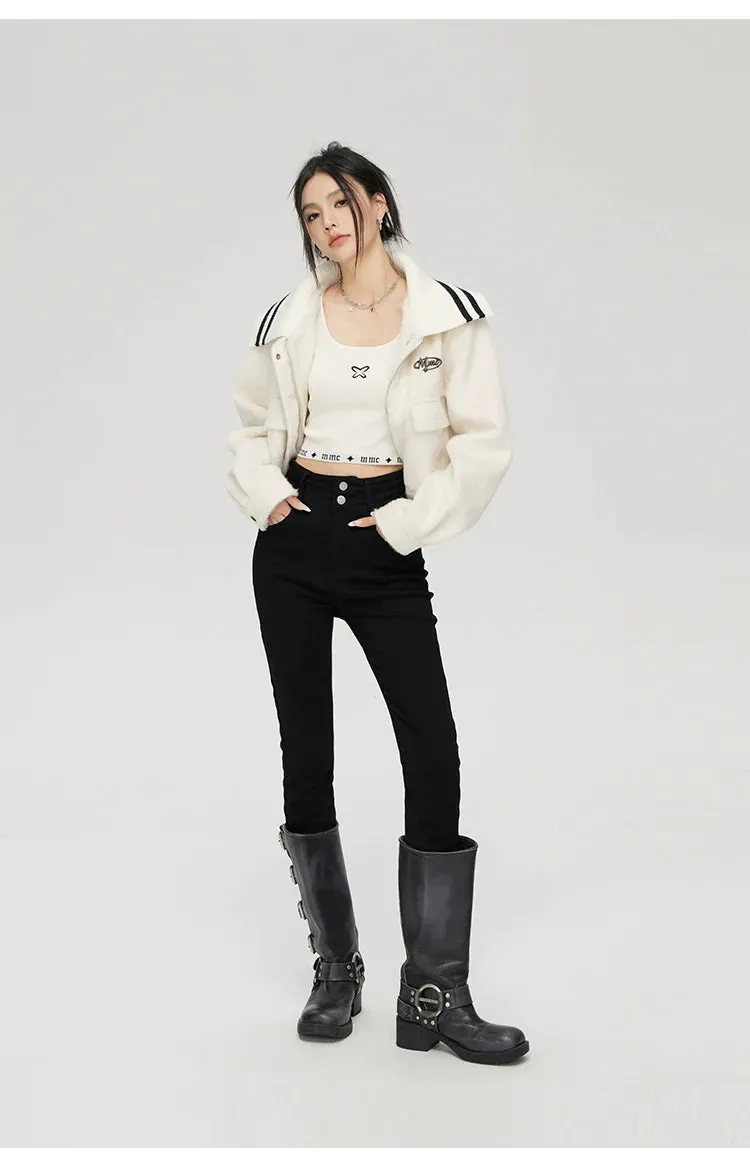 (Final Sale) Black High-Waisted Skinny Jeans