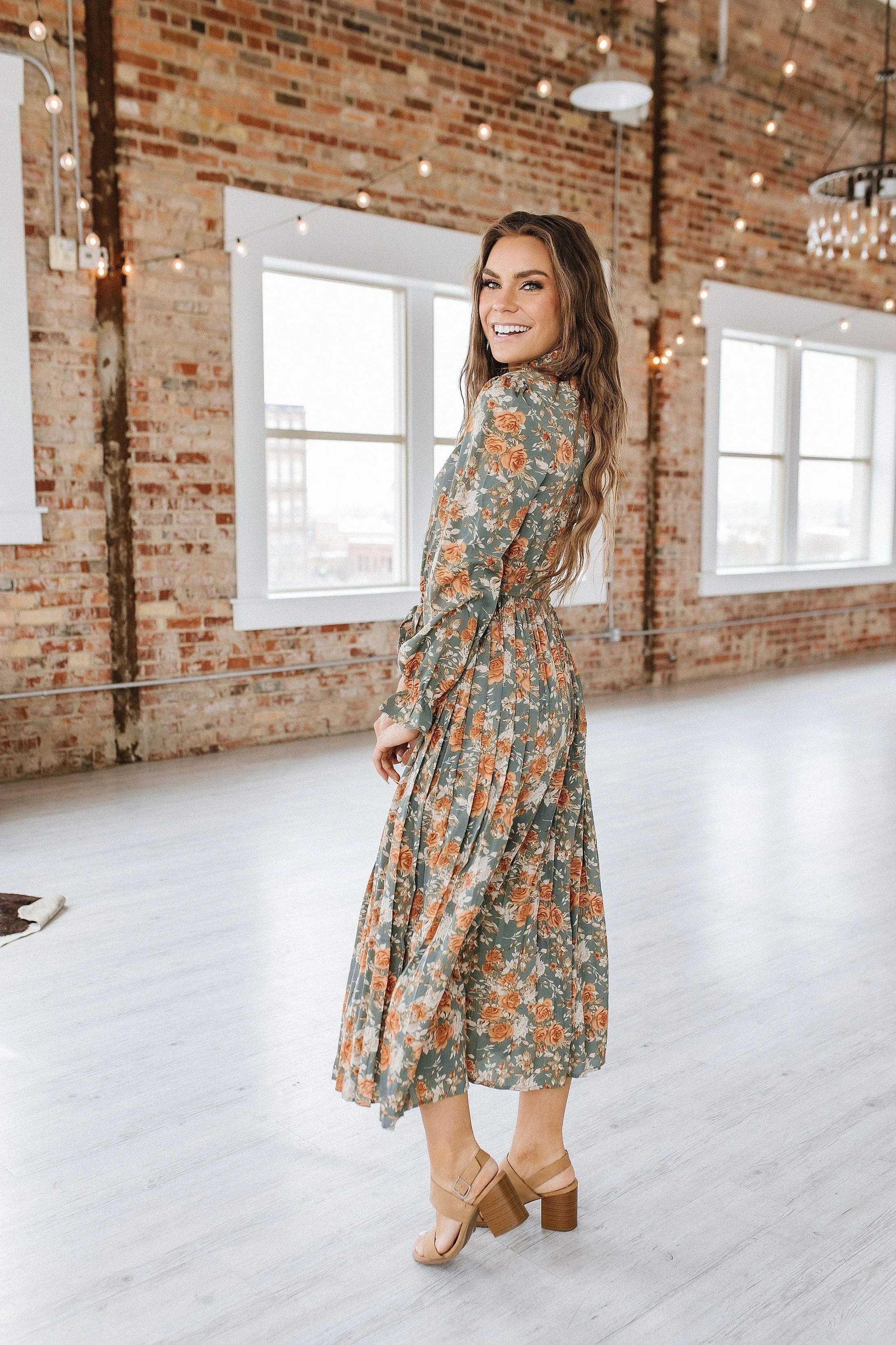 Florals for Fall Pleated Maxi