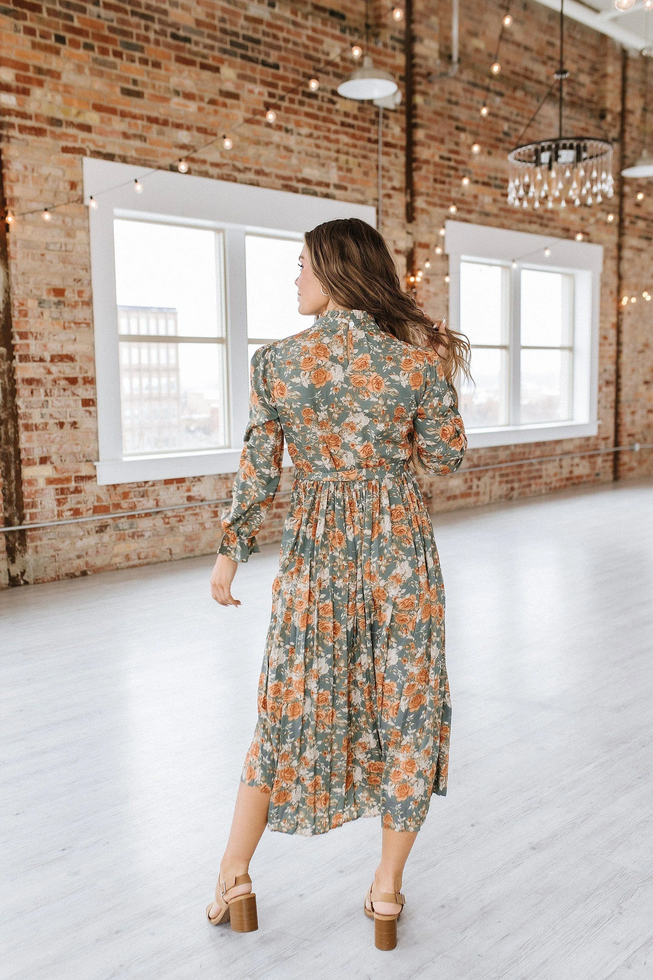 Florals for Fall Pleated Maxi