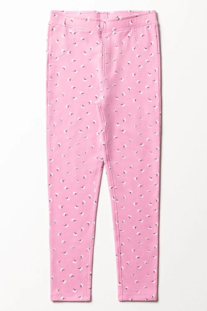 Flower Leggings Pink