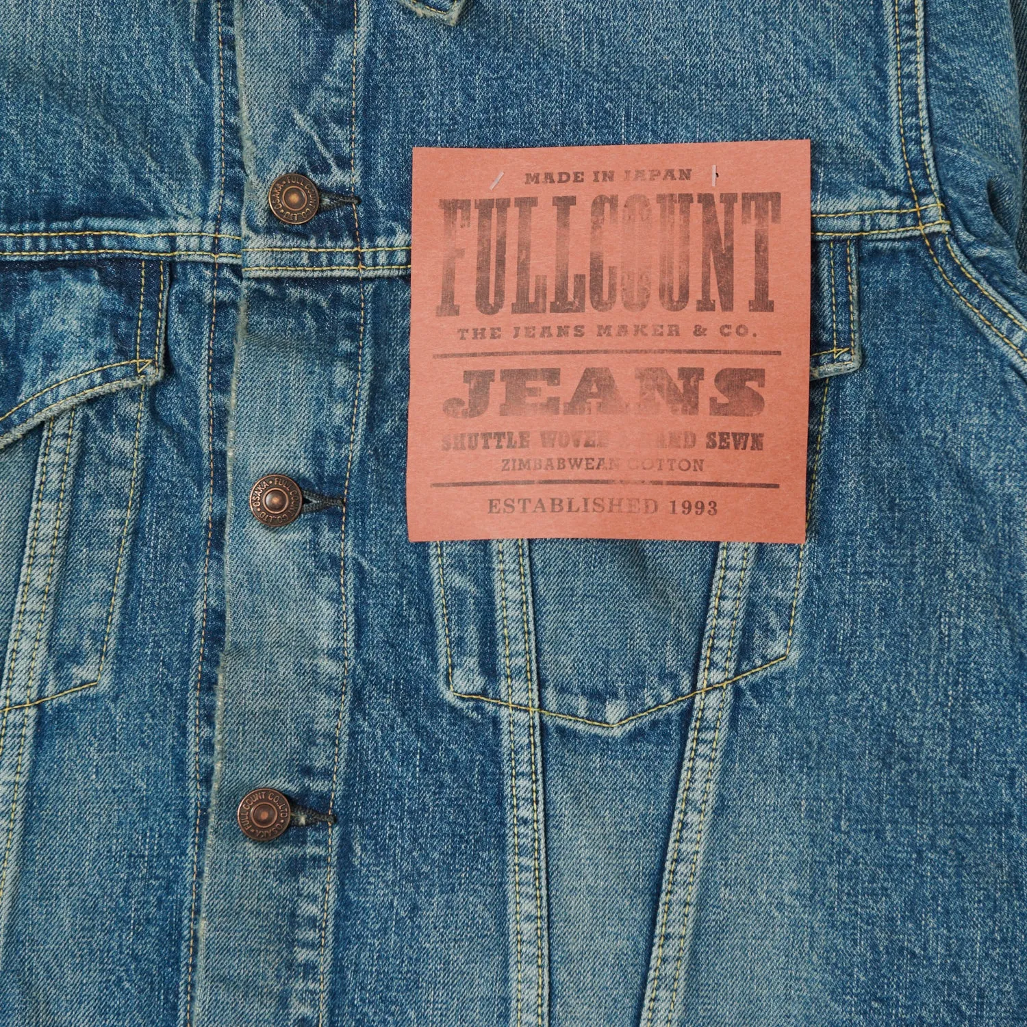 Full Count 2978-2101 'Dartford' 13.7oz Type III Denim Jacket
