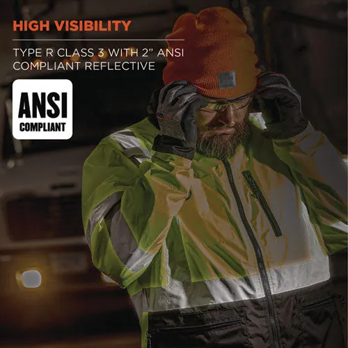 Glowear 8351 Class 3 Hi-vis Windbreaker Water-resistant Jacket, 2x-large, Lime, Ships In 1-3 Business Days