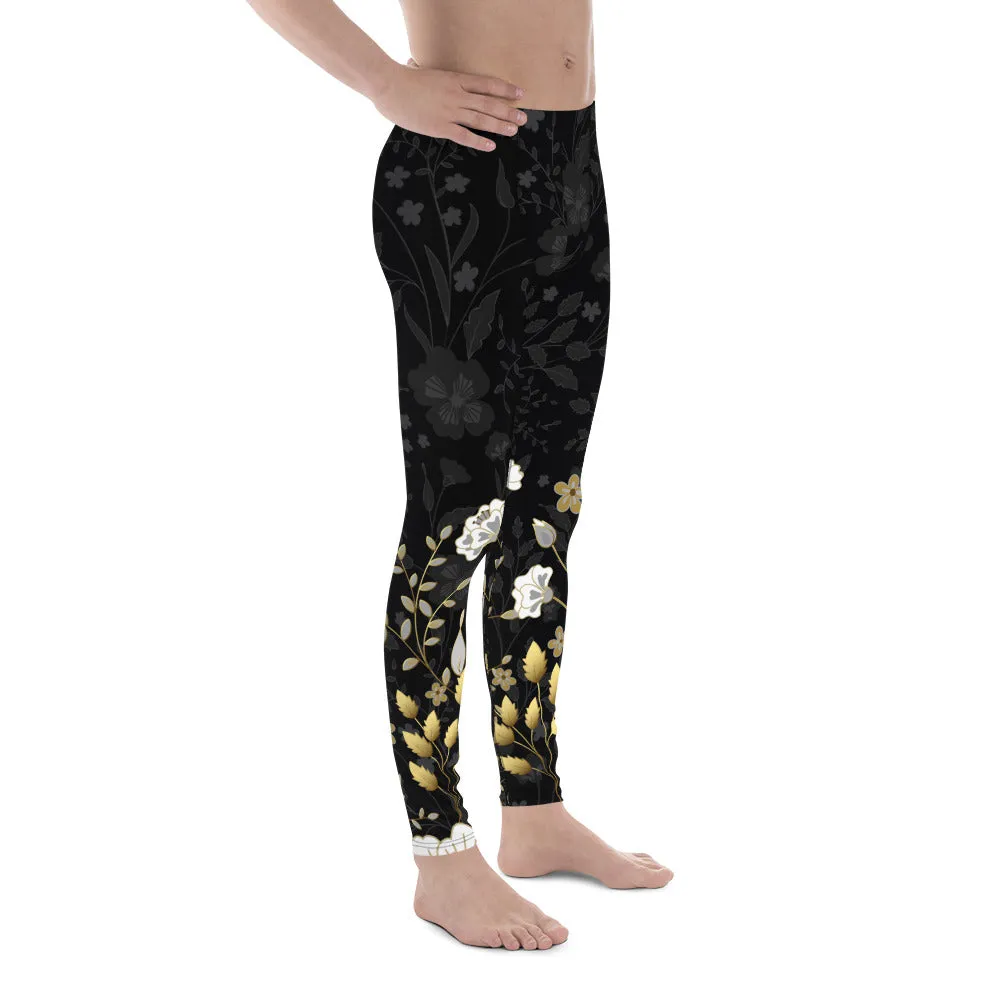 Golden Floral Men's Leggings