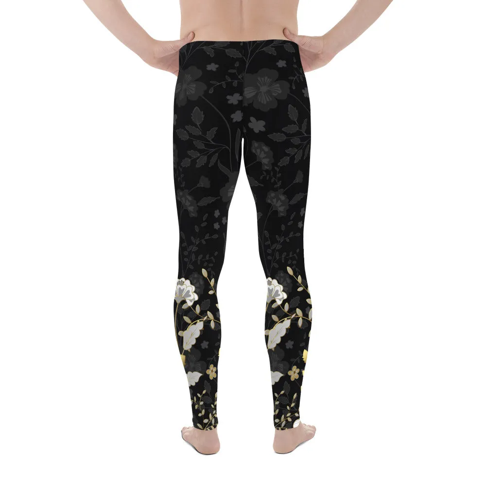 Golden Floral Men's Leggings