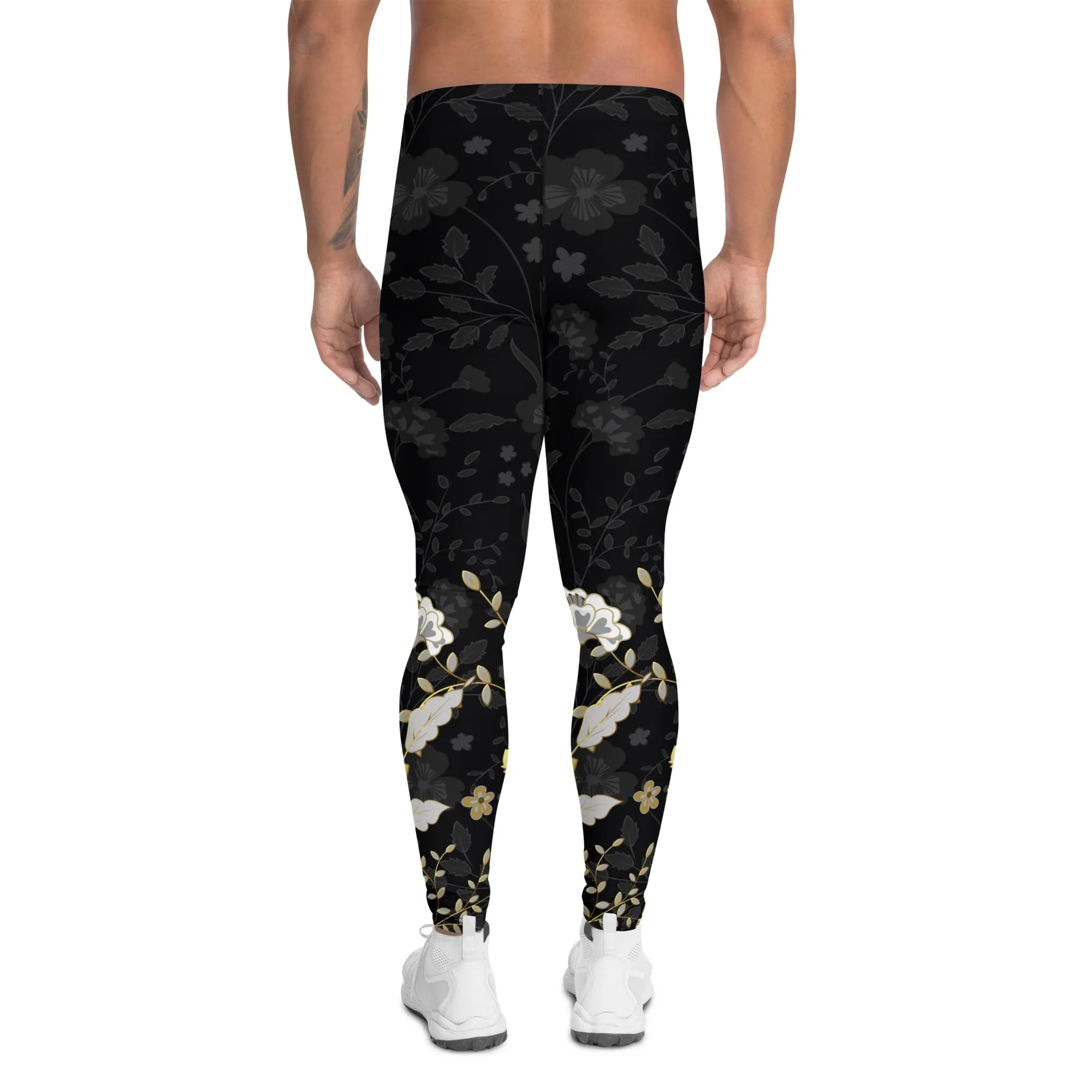 Golden Floral Men's Leggings