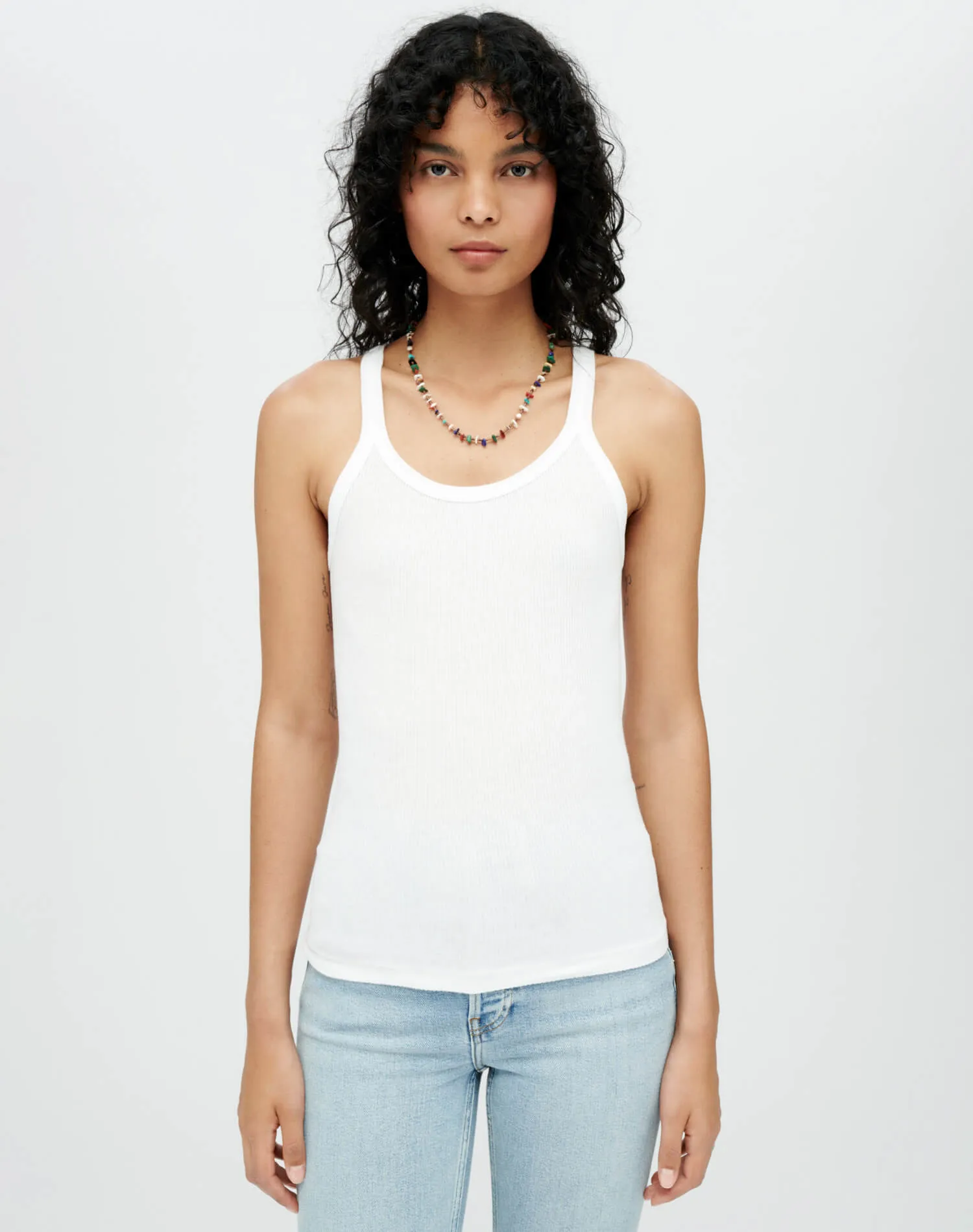 Hanes Ribbed Tank - Optic White