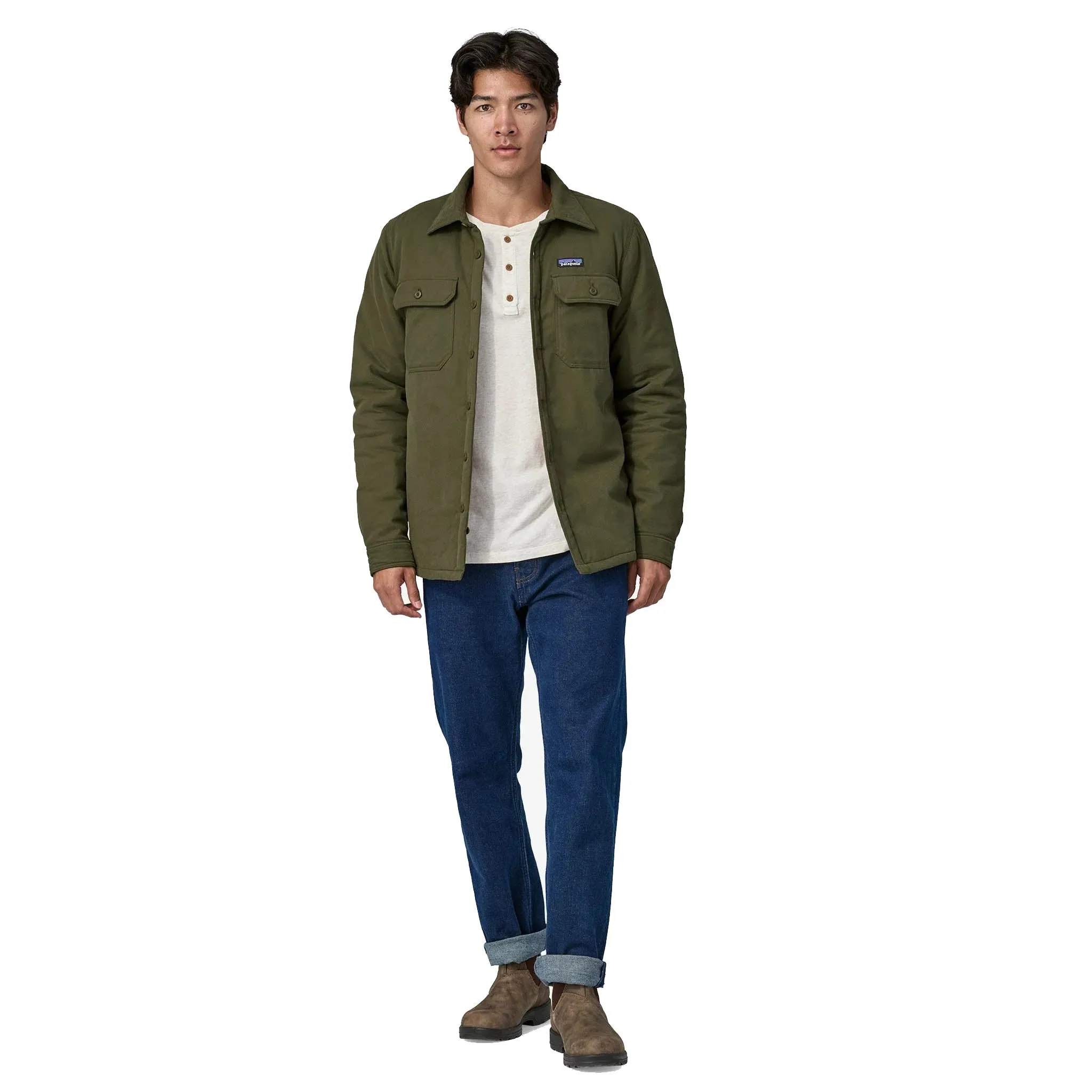Insulated Organic Cotton Fjord Flannel Shirt - Basin Green