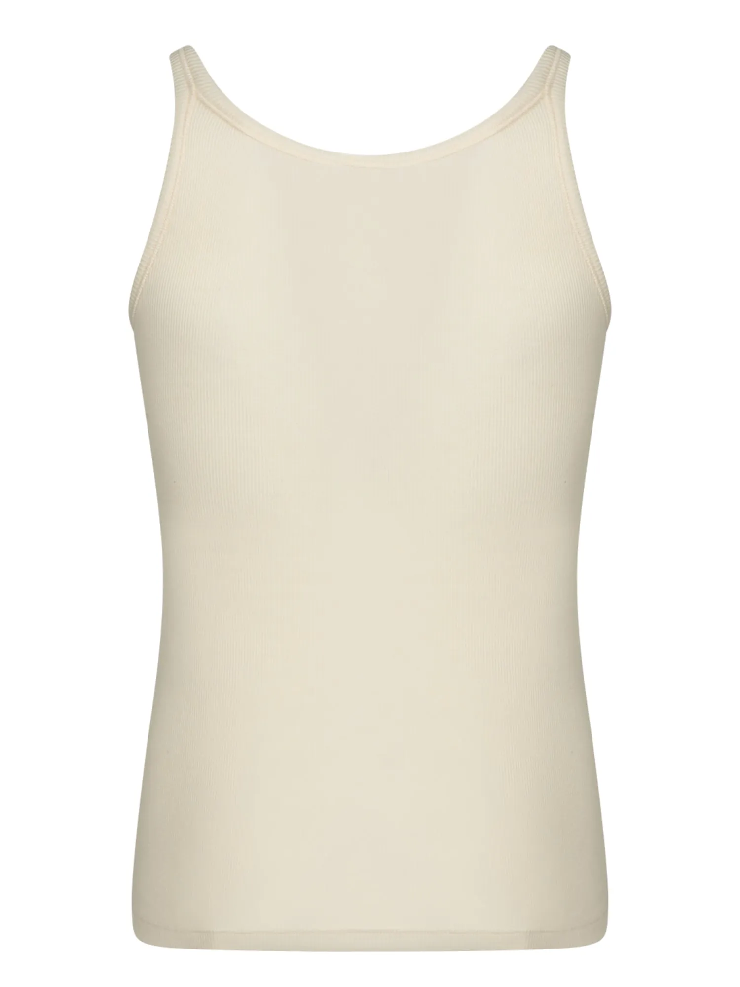 Ivory Fabric Tank Top
