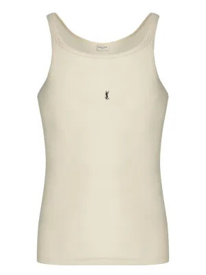 Ivory Fabric Tank Top