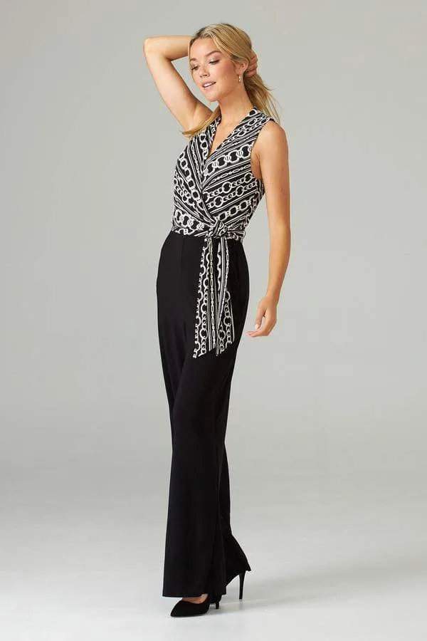 Joseph Ribkoff Black and Vanilla Jumpsuit 203172 110