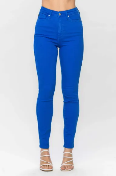 Judy Blue High Waist Cobalt Skinny Jeans