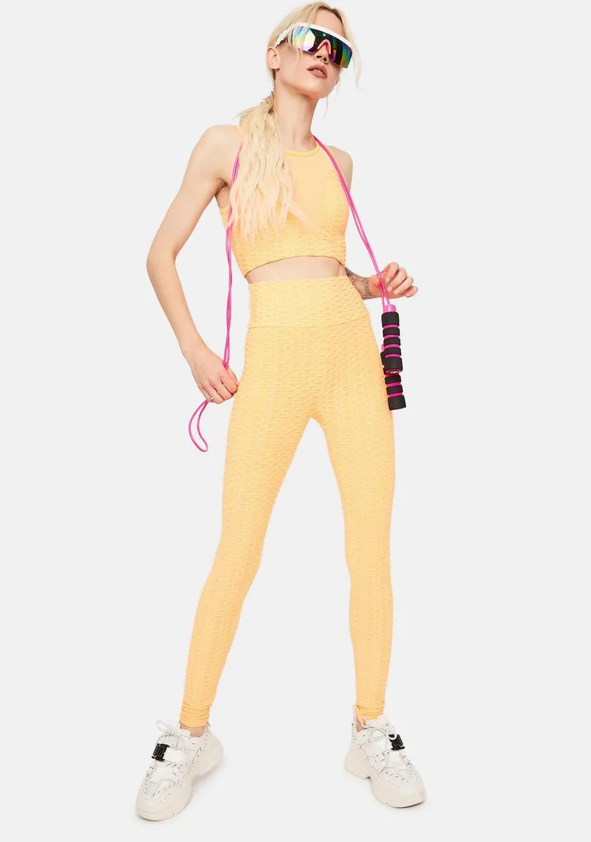 Mango When I'm With You Active Textured Leggings