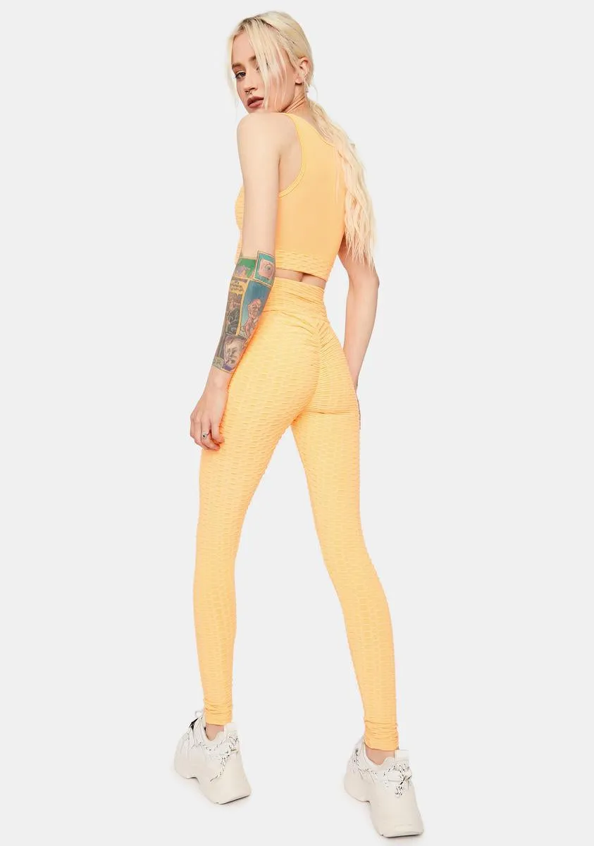 Mango When I'm With You Active Textured Leggings