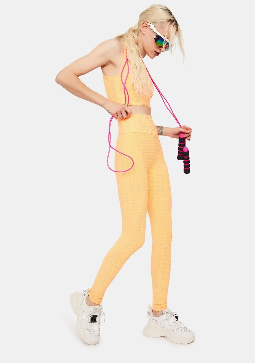 Mango When I'm With You Active Textured Leggings
