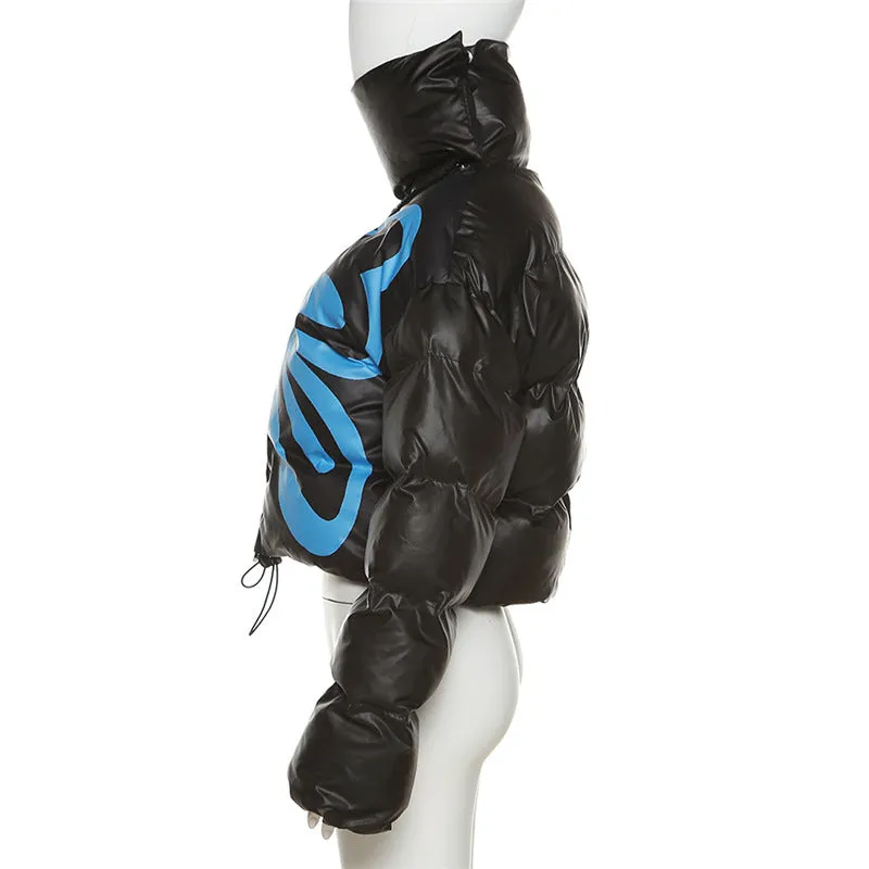 MB FASHION Butterfly Motif Puffer Jacket 0319AT