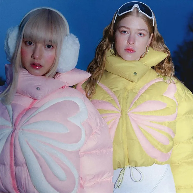 MB FASHION Butterfly Motif Puffer Jacket 0319AT