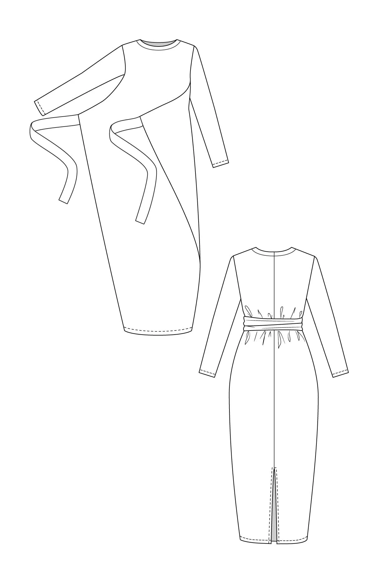 Named Clothing, Kielo Wrap Dress & Jumpsuit, Digital PDF Pattern
