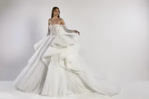 Off-The-Shoulder Ruffled Princess Dress