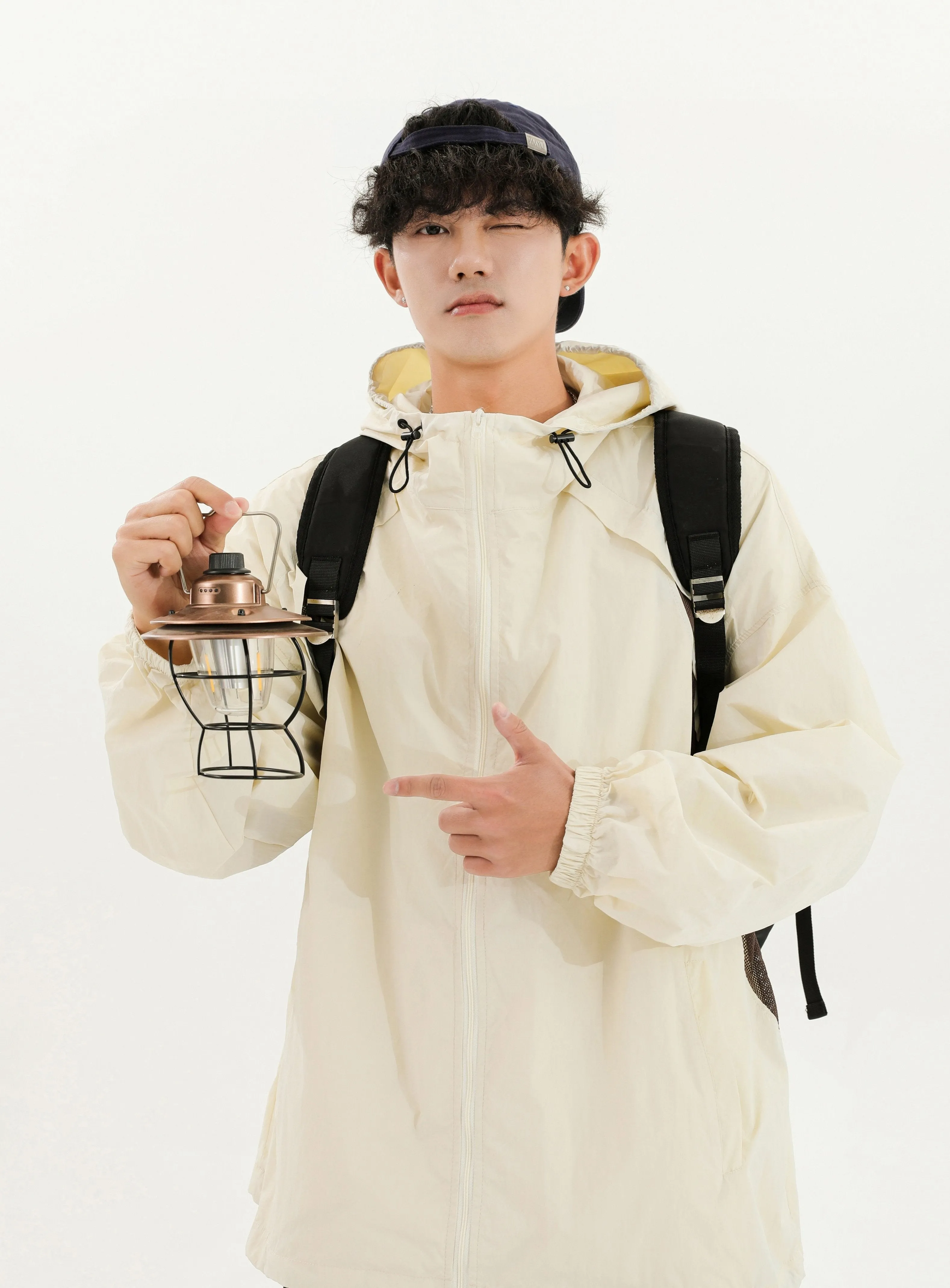 Oversized Lightweight Panelled Breathable Hooded Windbreaker