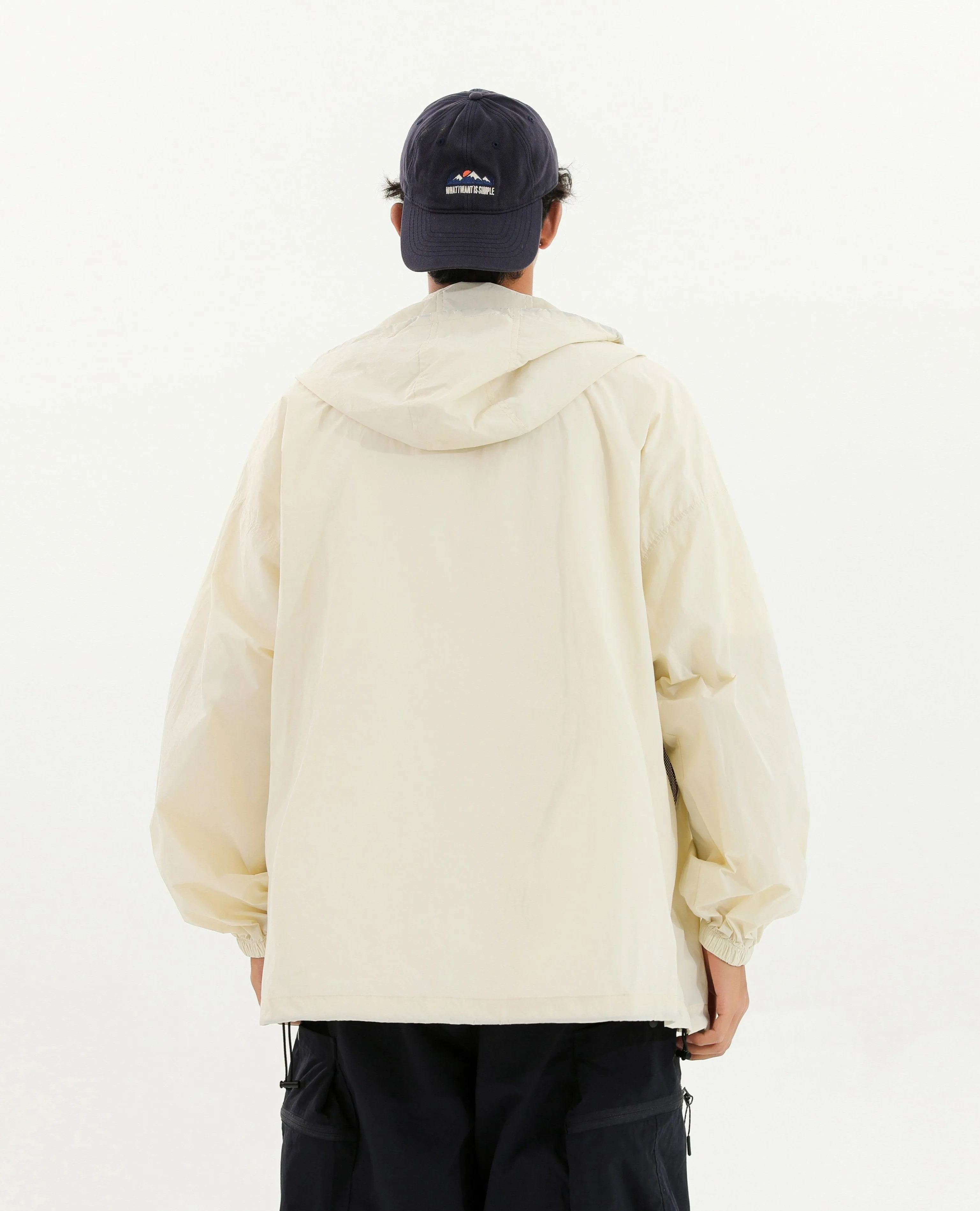 Oversized Lightweight Panelled Breathable Hooded Windbreaker