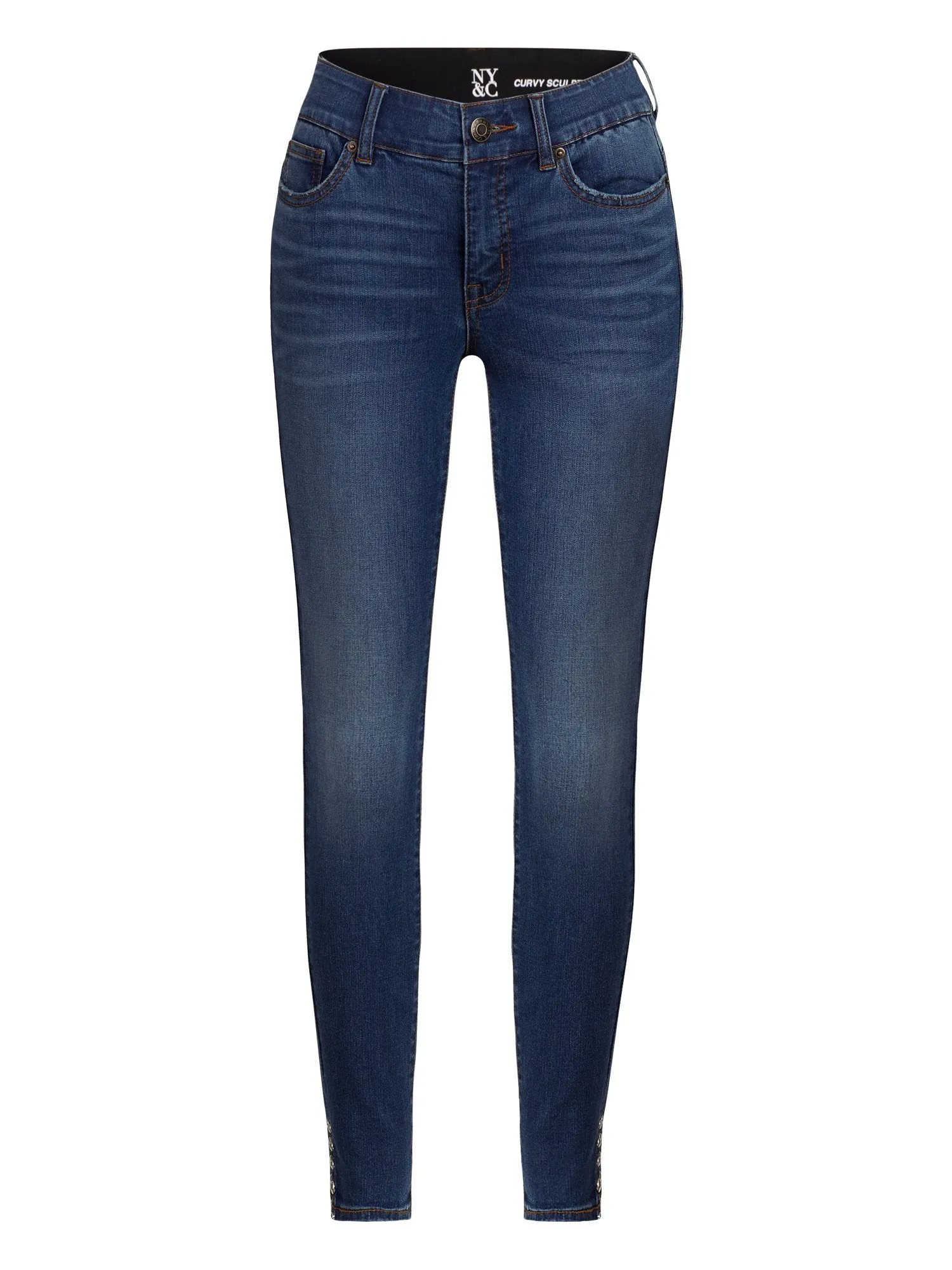 Petite Mya Curvy High-Waisted Sculpting No Gap Super-Skinny Jeans