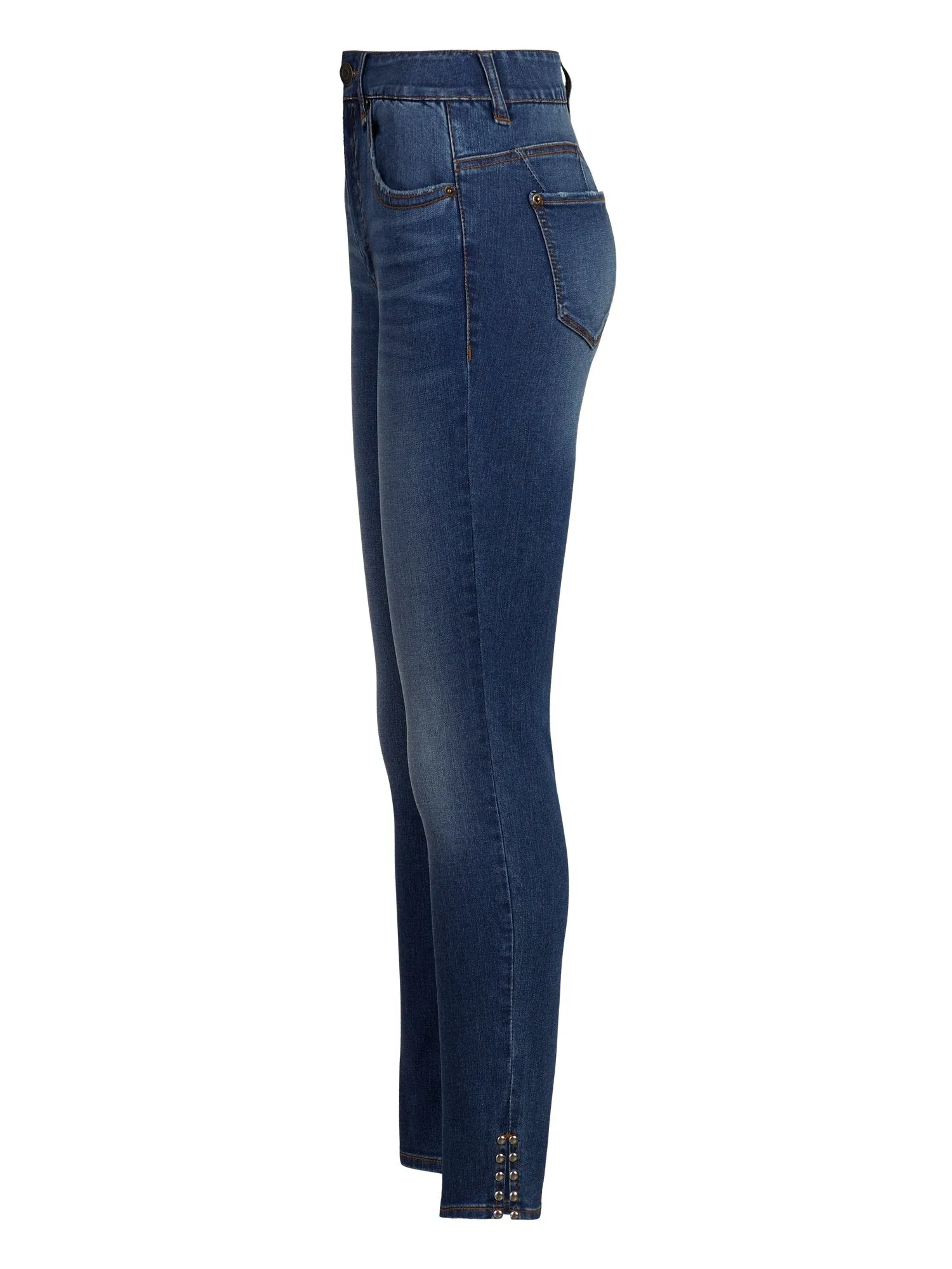 Petite Mya Curvy High-Waisted Sculpting No Gap Super-Skinny Jeans