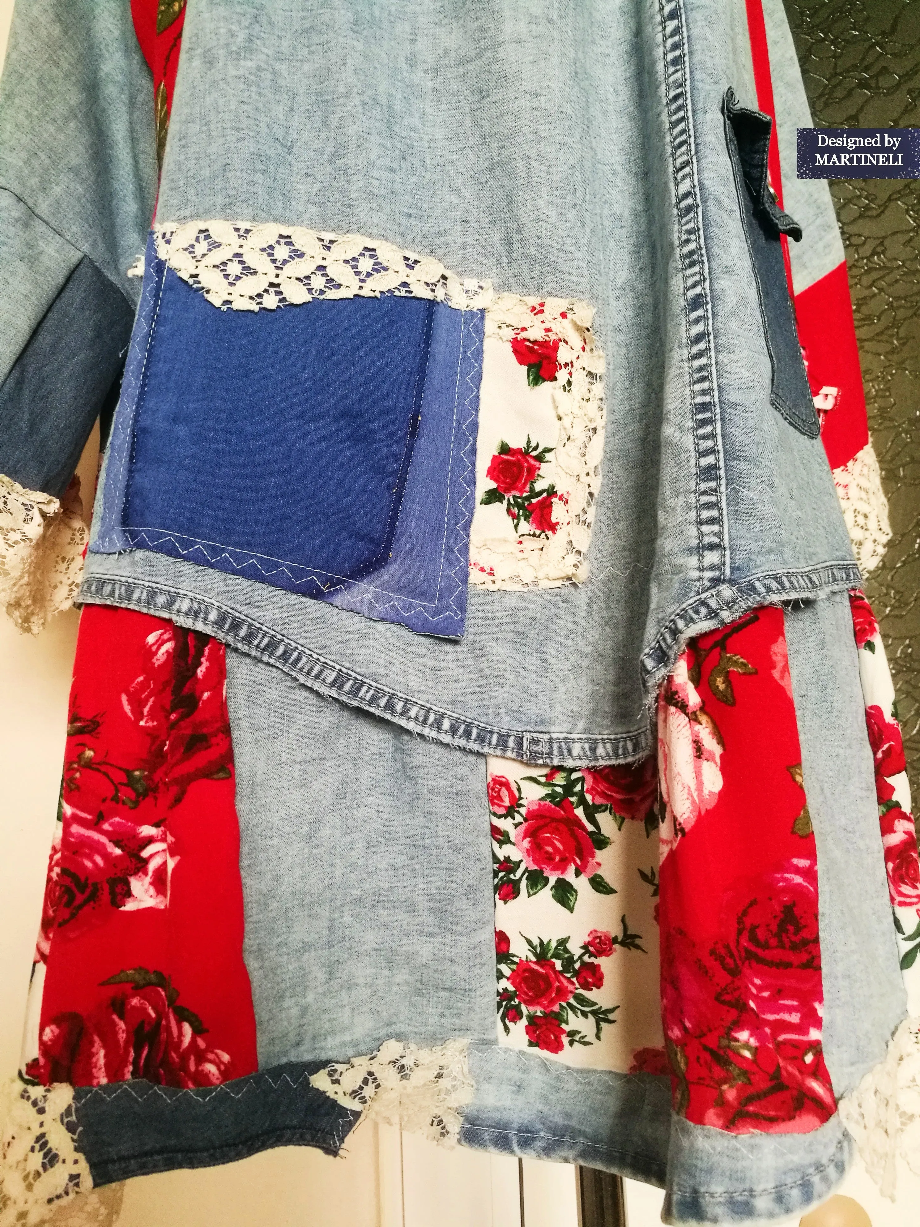 Plus Size Denim Dress 5XL Maxi Floral Shirt Dress