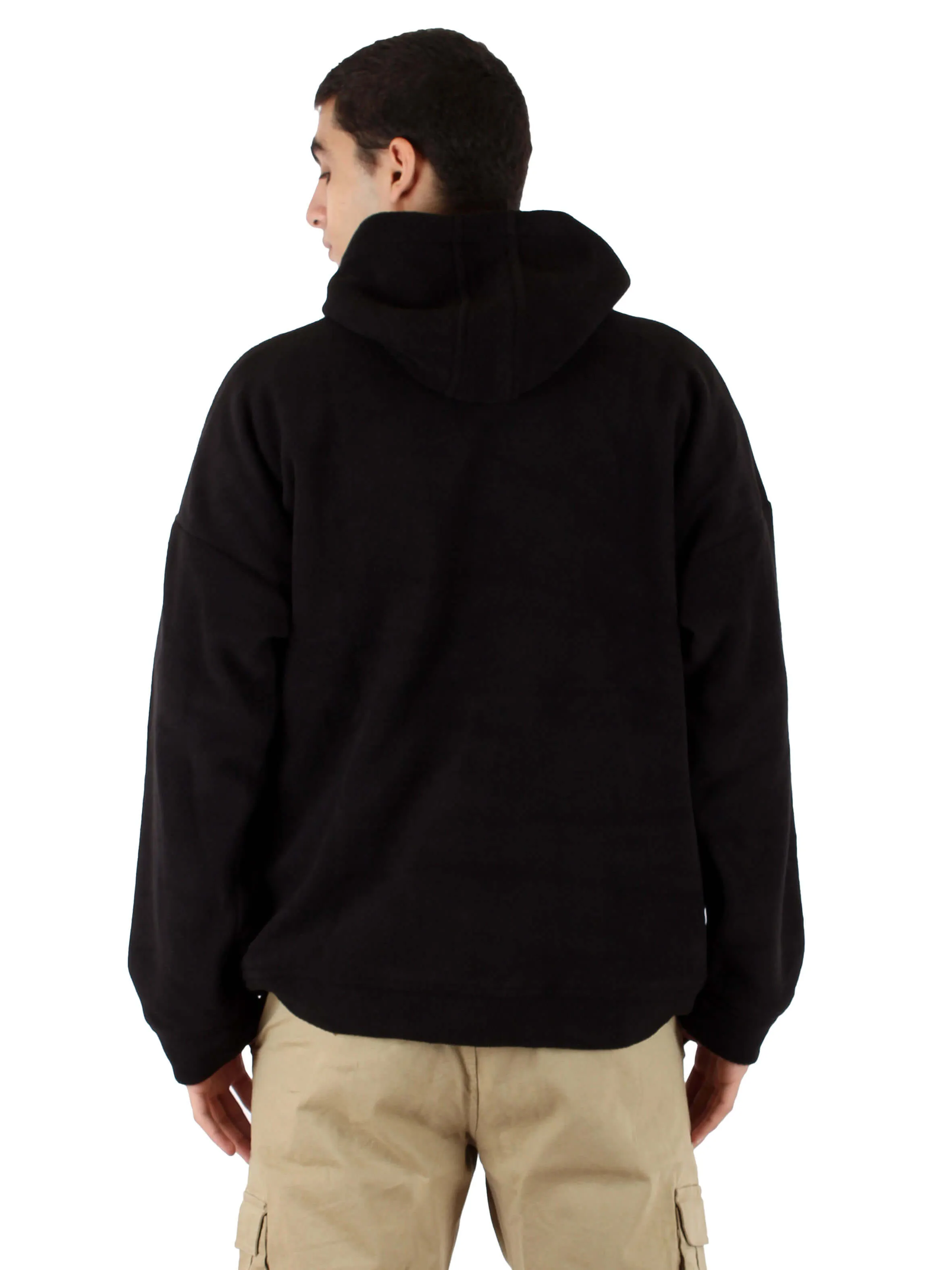 Polar Fleece Hoodie Oversized - Men - Black
